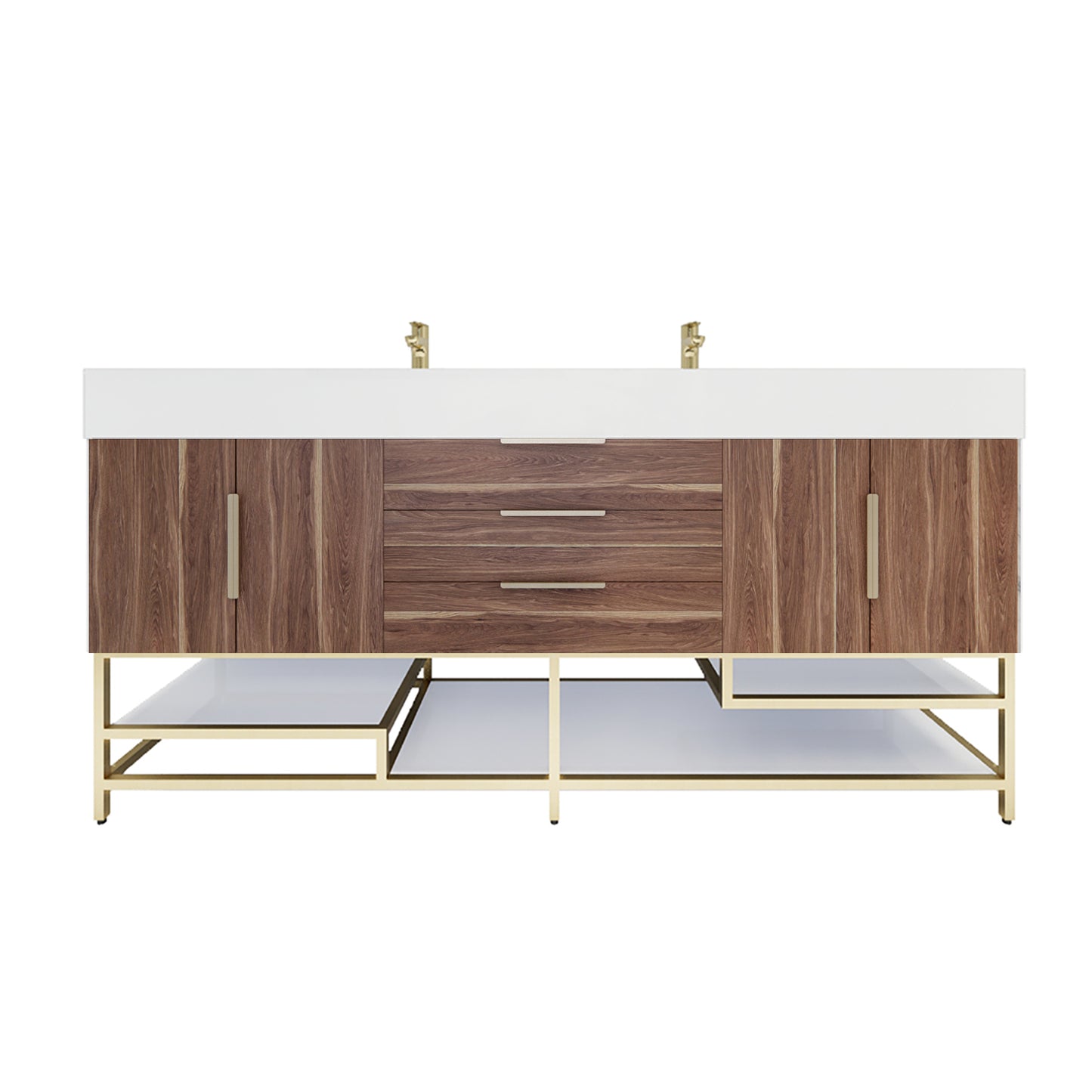 Better Vanity Bethany 24"-48“ Freestanding Bathroom Vanity Reinforced Acrylic Sink Soft Close Doors & Drawers, Fully Assembled