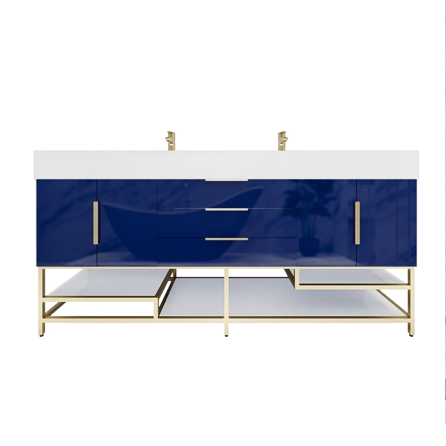 Better Vanity Bethany 24"-48“ Freestanding Bathroom Vanity Reinforced Acrylic Sink Soft Close Doors & Drawers, Fully Assembled