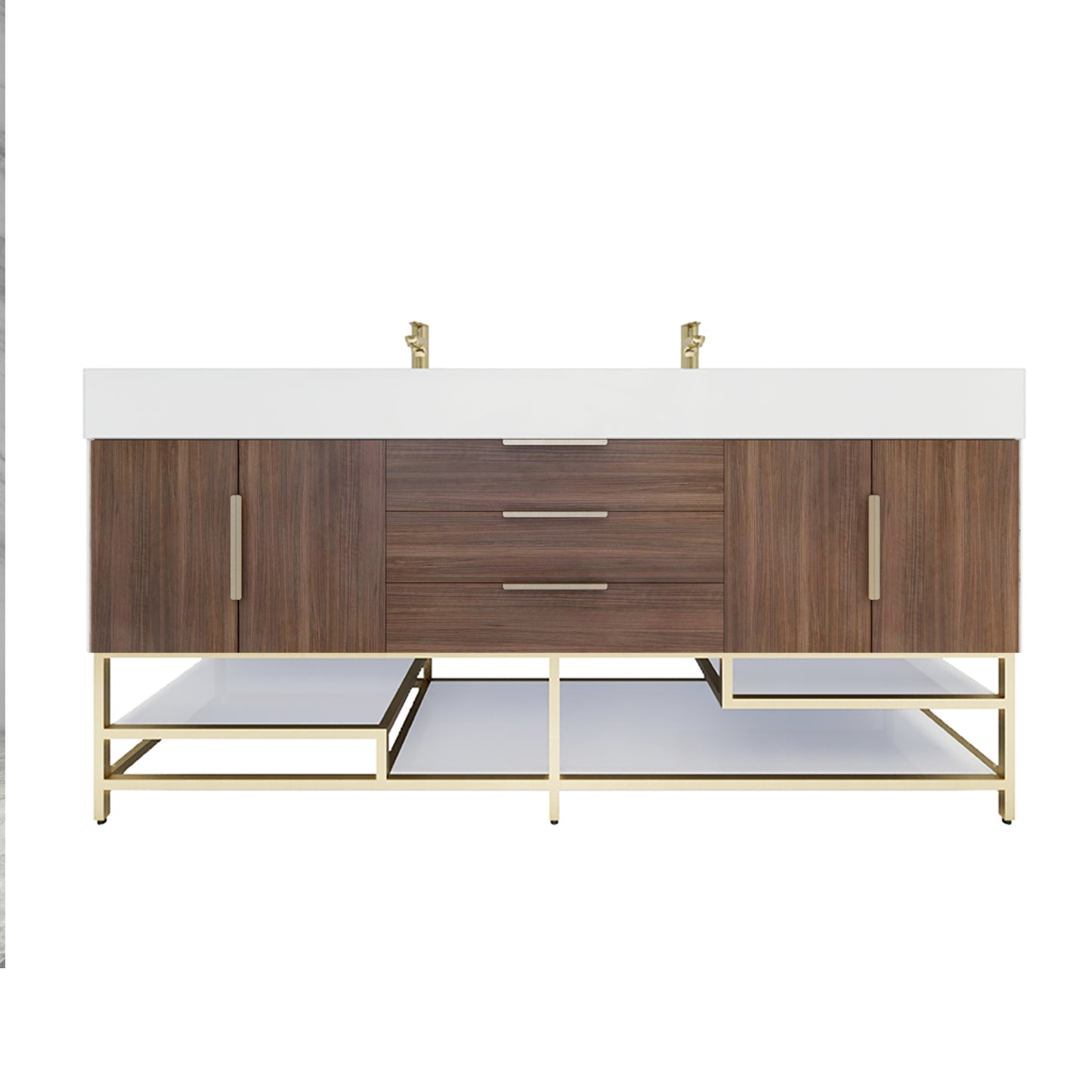 Better Vanity Bethany 24"-48“ Freestanding Bathroom Vanity Reinforced Acrylic Sink Soft Close Doors & Drawers, Fully Assembled