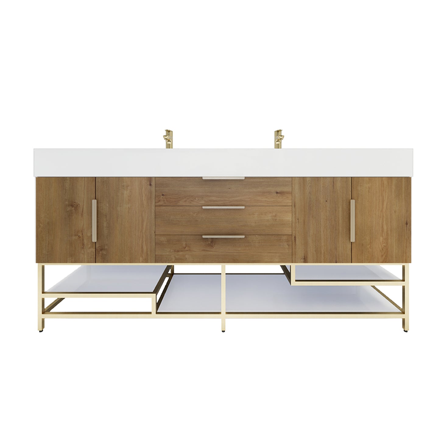 Better Vanity Bethany 24"-48“ Freestanding Bathroom Vanity Reinforced Acrylic Sink Soft Close Doors & Drawers, Fully Assembled