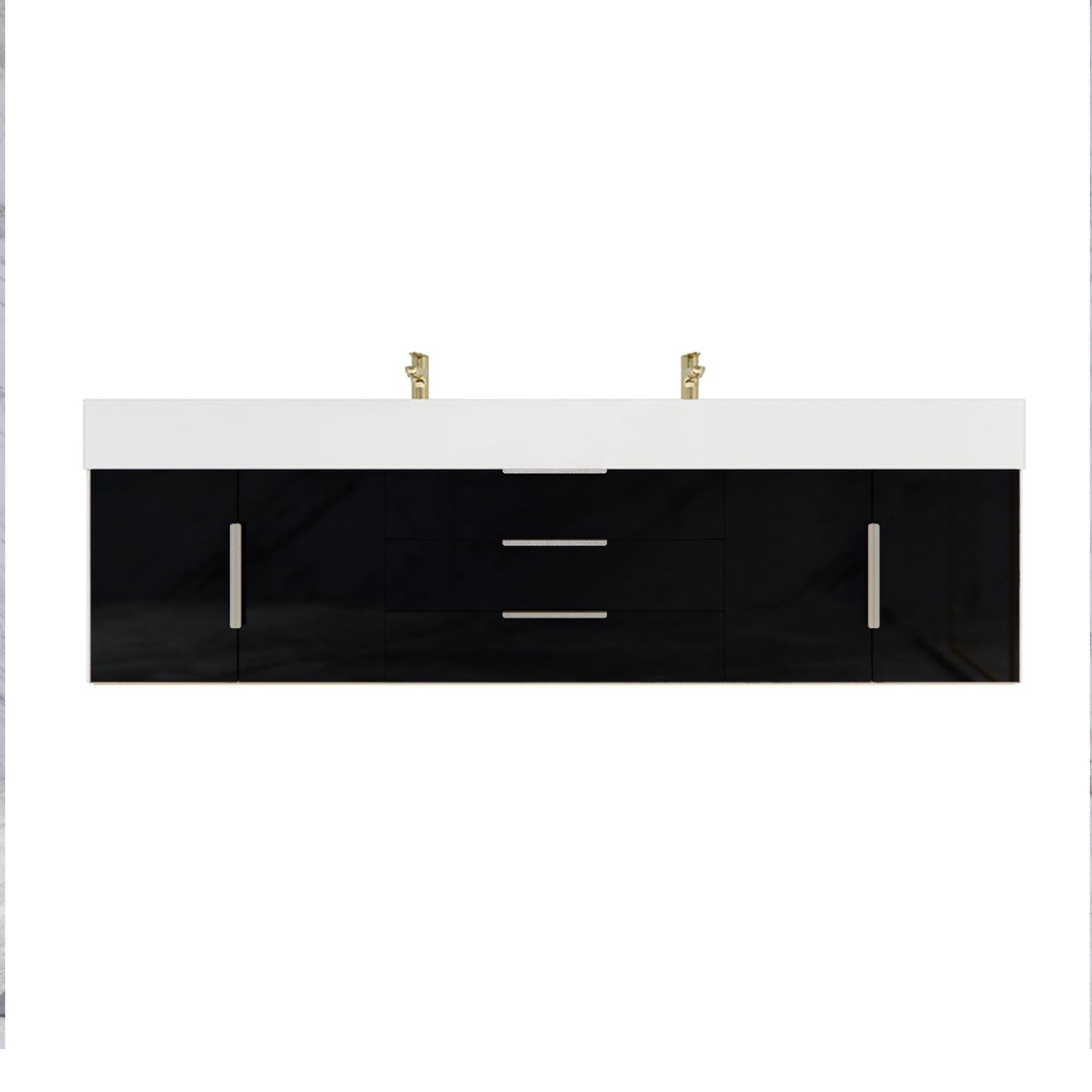 Better Vanity Bethany 24"-48" Floating Bathroom Vanity Reinforced Acrylic Sink Soft Close Doors & Drawers, Fully Assembled
