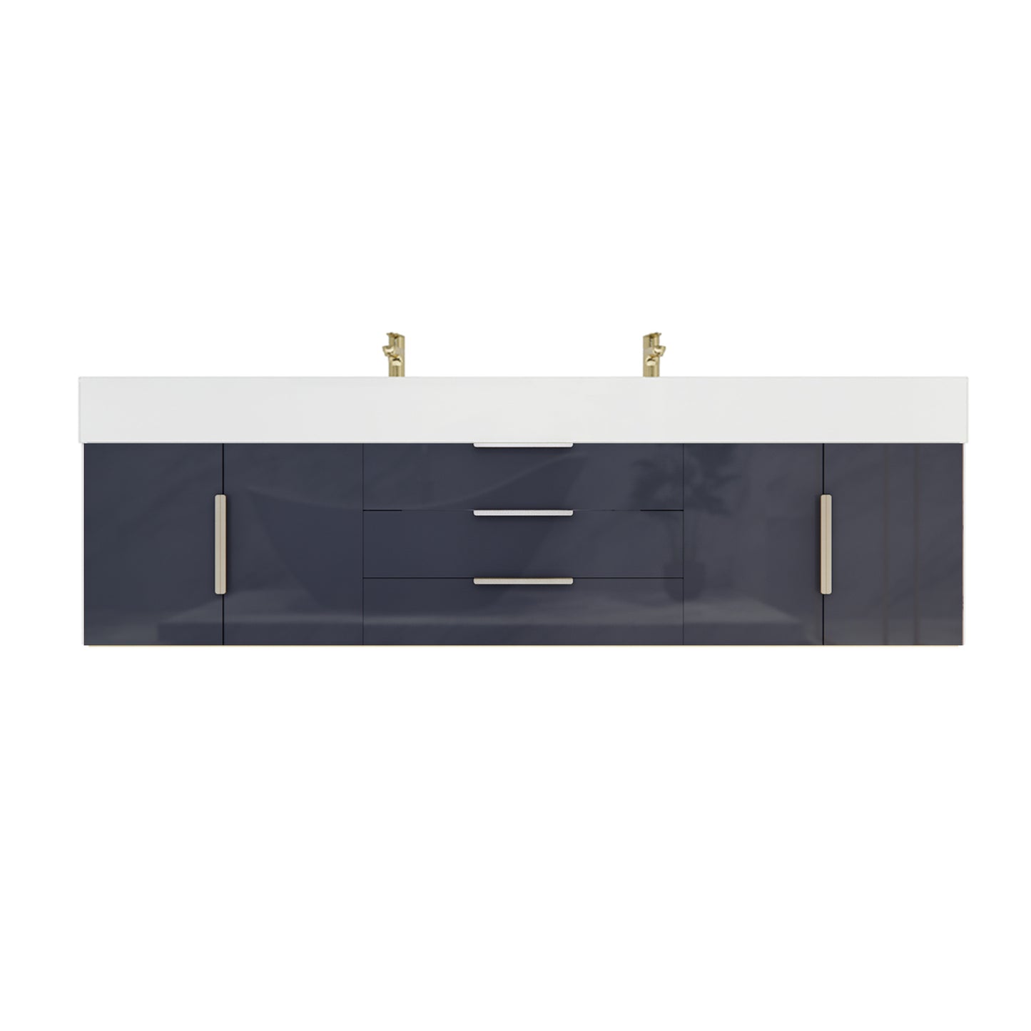 Better Vanity Bethany 24"-48" Floating Bathroom Vanity Reinforced Acrylic Sink Soft Close Doors & Drawers, Fully Assembled
