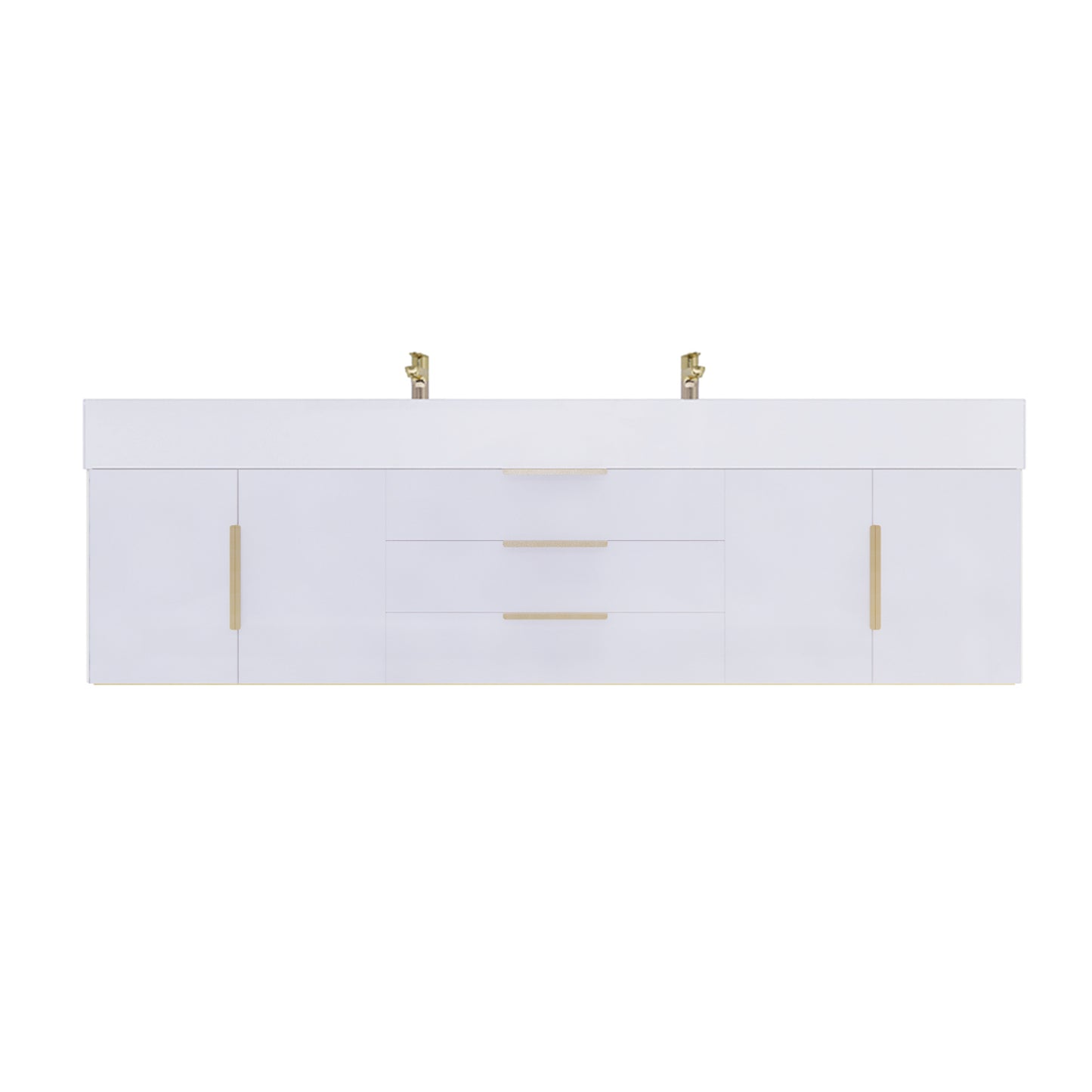 Better Vanity Bethany 24"-48" Floating Bathroom Vanity Reinforced Acrylic Sink Soft Close Doors & Drawers, Fully Assembled