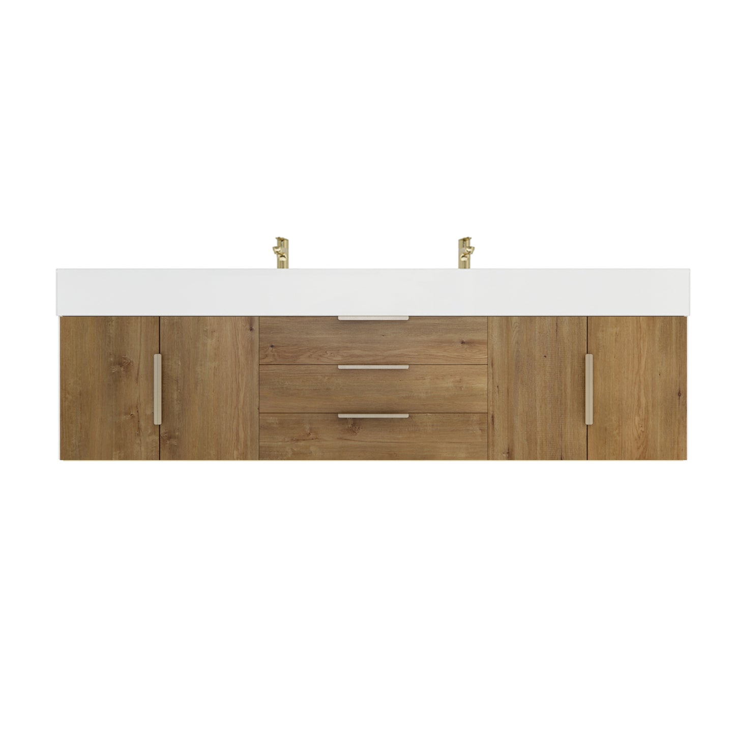 Better Vanity Bethany 24"-48" Floating Bathroom Vanity Reinforced Acrylic Sink Soft Close Doors & Drawers, Fully Assembled