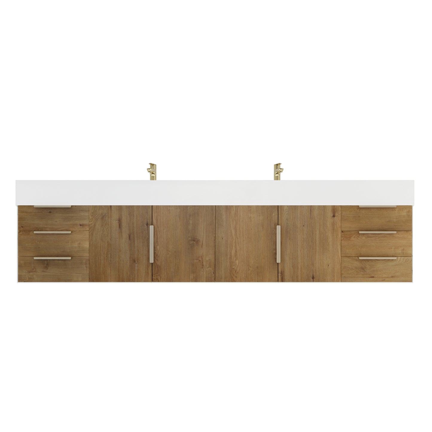 Better Vanity Bethany 24"-48" Floating Bathroom Vanity Reinforced Acrylic Sink Soft Close Doors & Drawers, Fully Assembled