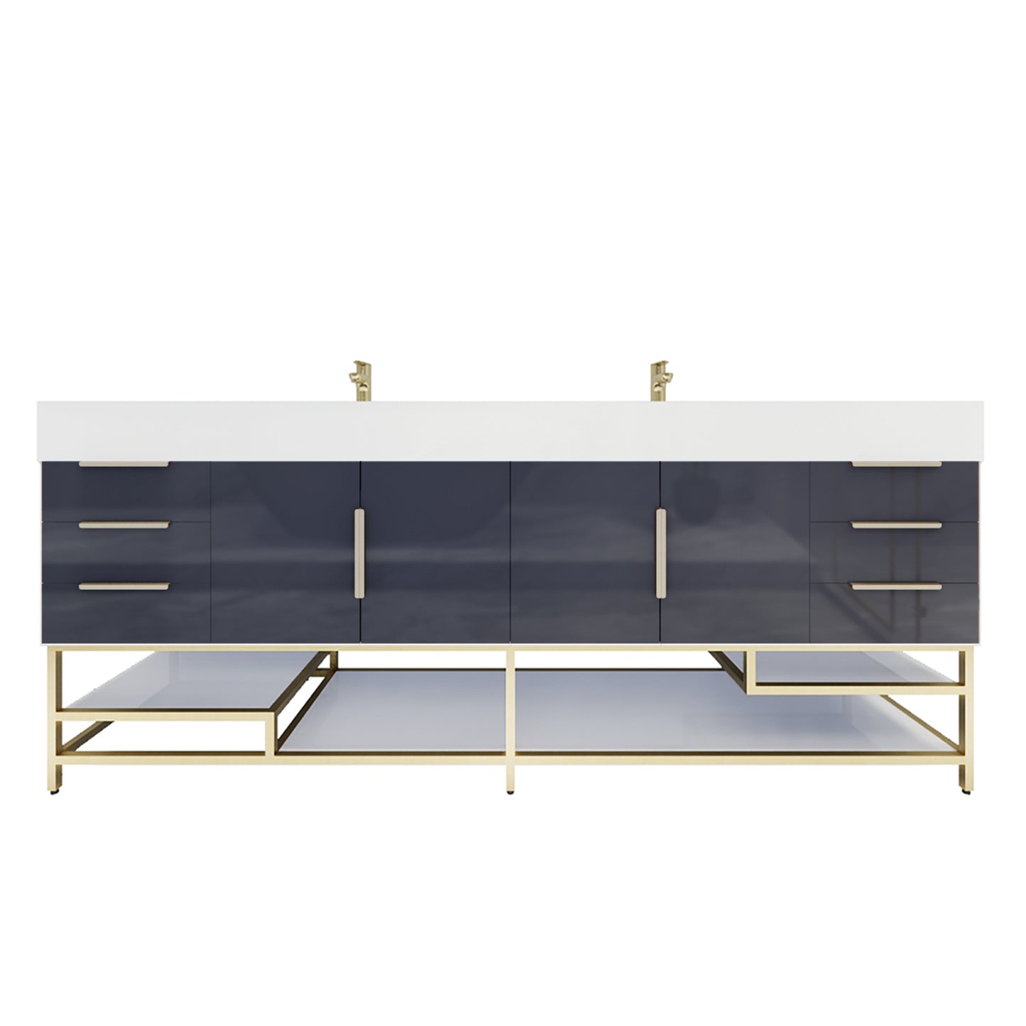 Better Vanity Bethany 24"-48“ Freestanding Bathroom Vanity Reinforced Acrylic Sink Soft Close Doors & Drawers, Fully Assembled