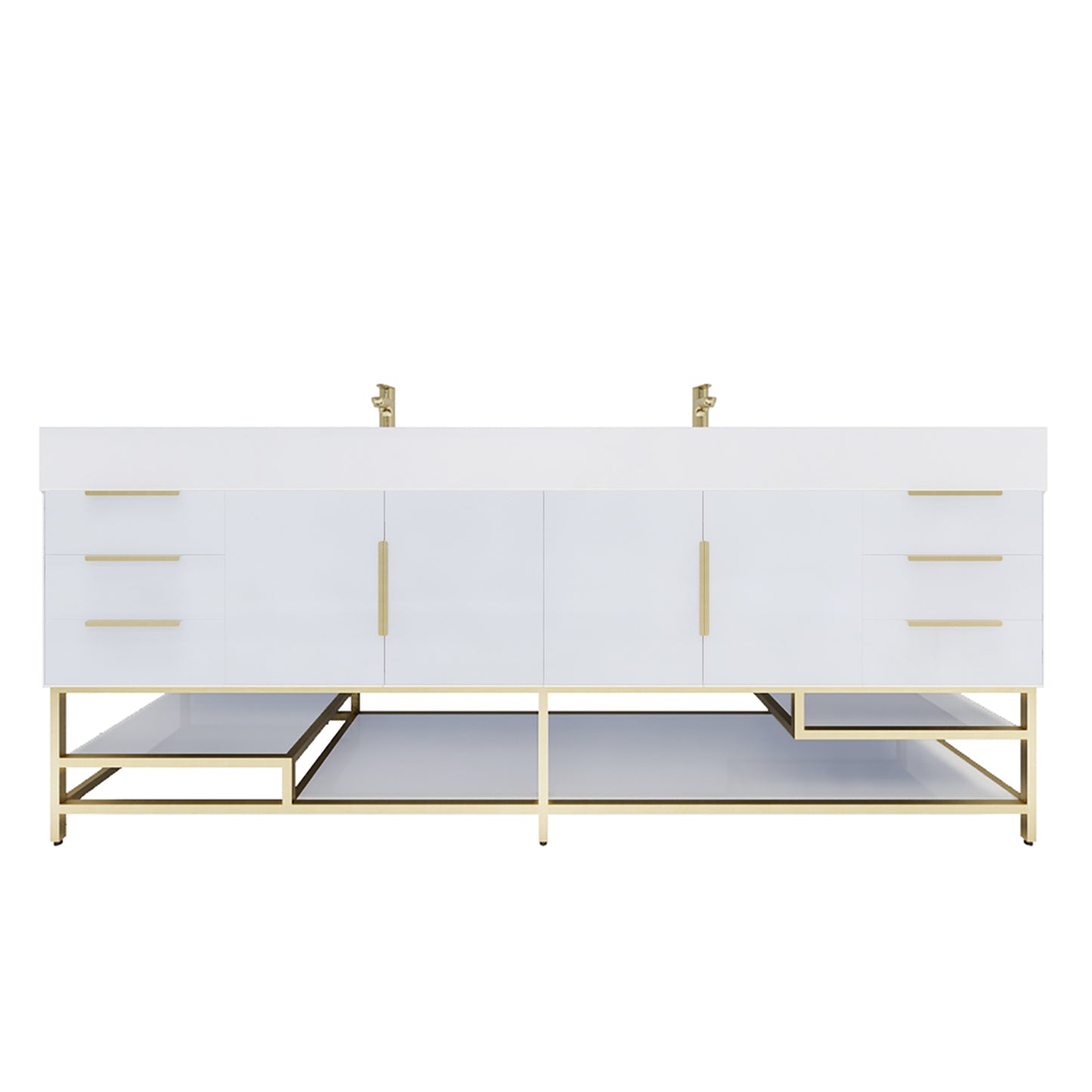 Better Vanity Bethany 24"-48“ Freestanding Bathroom Vanity Reinforced Acrylic Sink Soft Close Doors & Drawers, Fully Assembled
