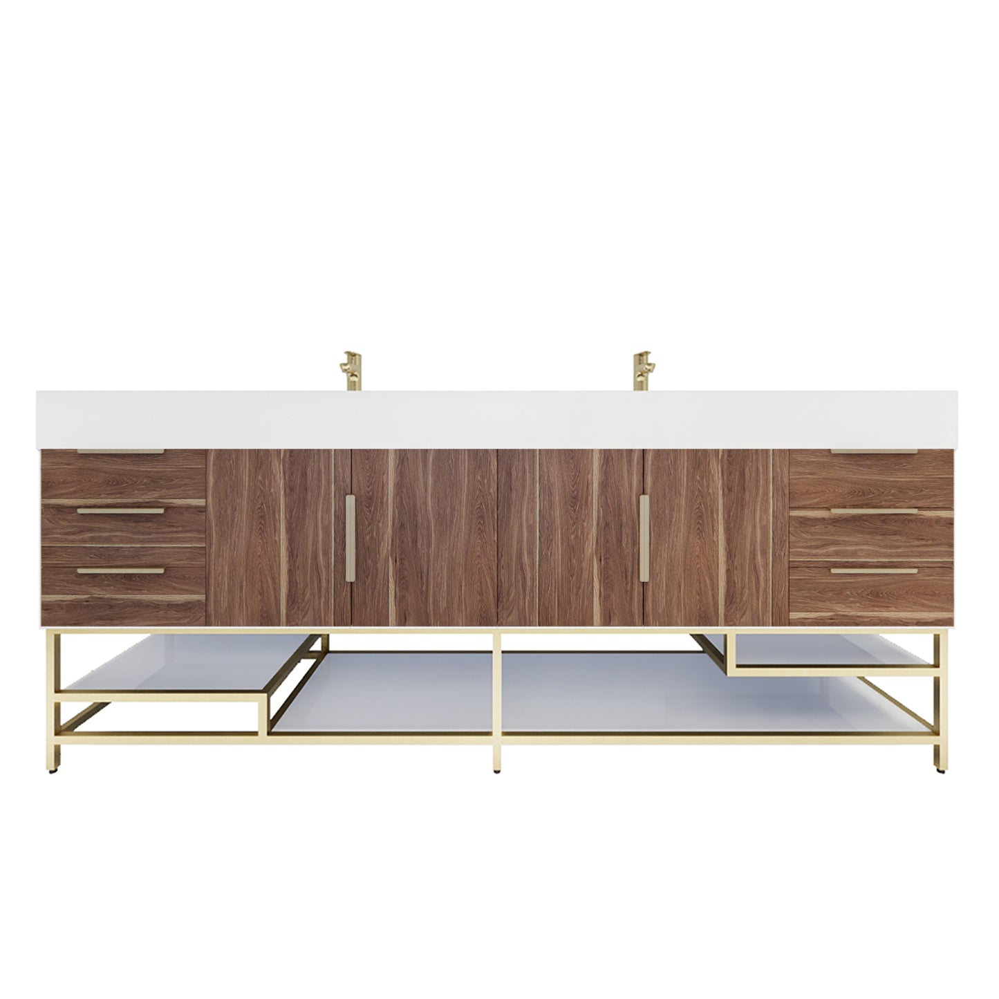 Better Vanity Bethany 24"-48“ Freestanding Bathroom Vanity Reinforced Acrylic Sink Soft Close Doors & Drawers, Fully Assembled