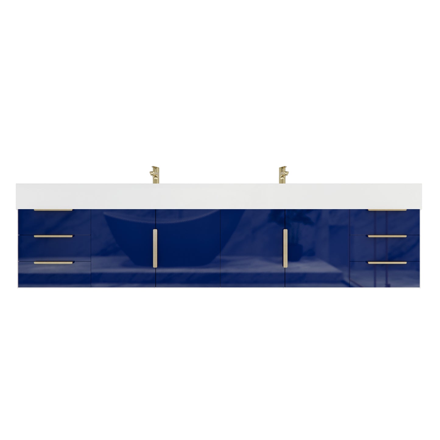 Better Vanity Bethany 24"-48" Floating Bathroom Vanity Reinforced Acrylic Sink Soft Close Doors & Drawers, Fully Assembled