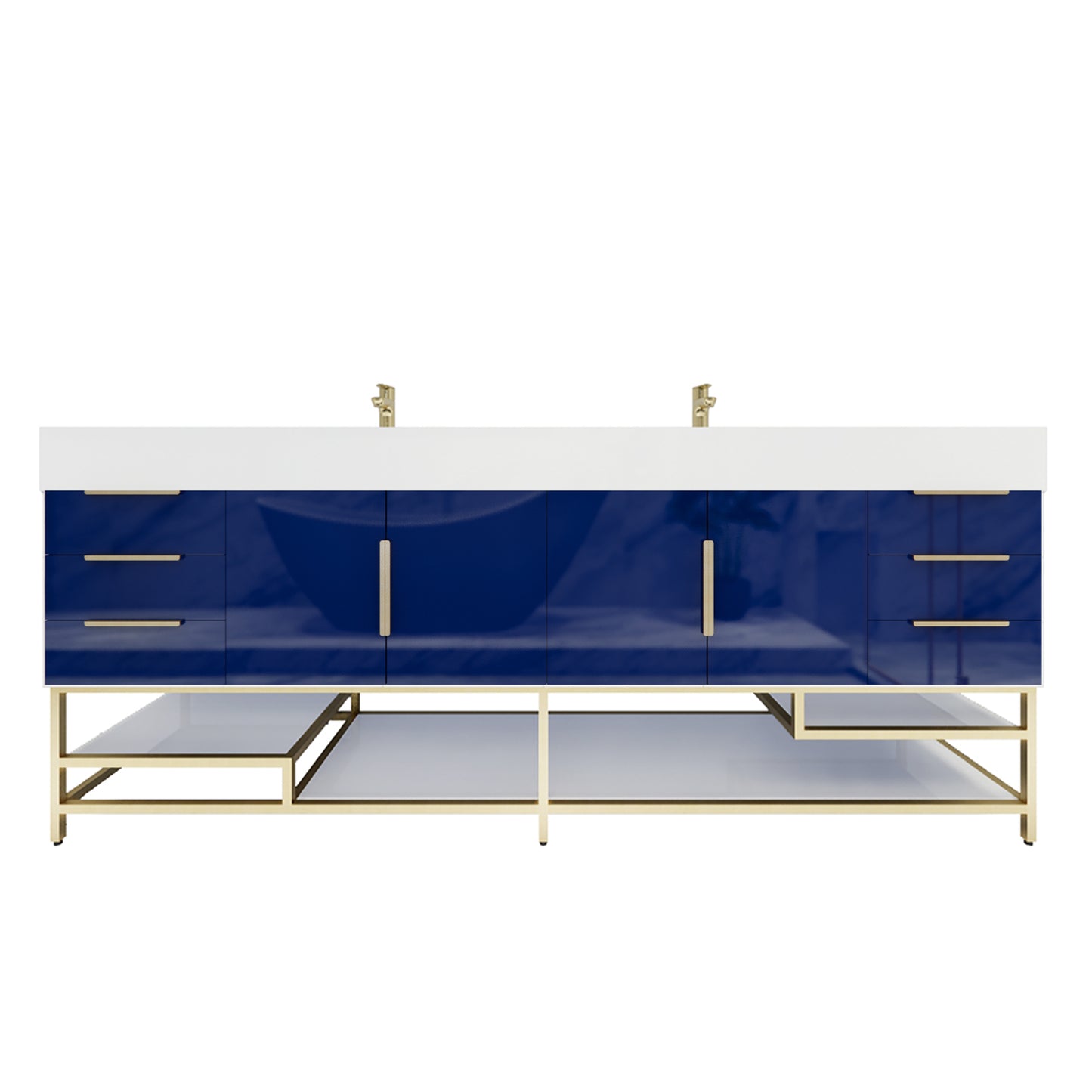 Better Vanity Bethany 24"-48“ Freestanding Bathroom Vanity Reinforced Acrylic Sink Soft Close Doors & Drawers, Fully Assembled
