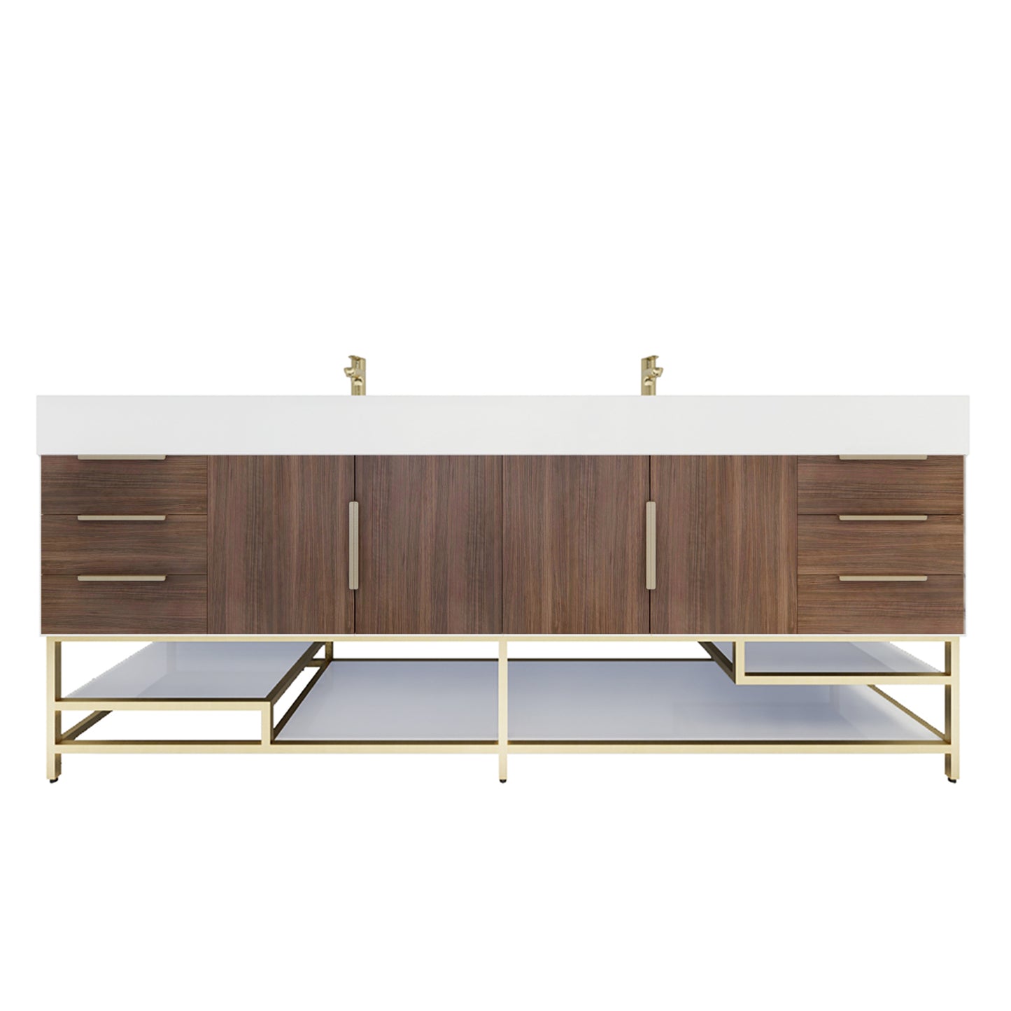Better Vanity Bethany 24"-48“ Freestanding Bathroom Vanity Reinforced Acrylic Sink Soft Close Doors & Drawers, Fully Assembled
