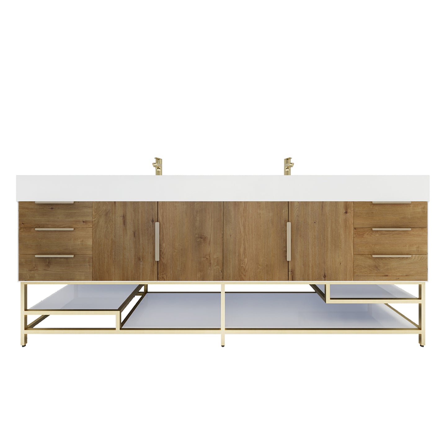 Better Vanity Bethany 24"-48“ Freestanding Bathroom Vanity Reinforced Acrylic Sink Soft Close Doors & Drawers, Fully Assembled