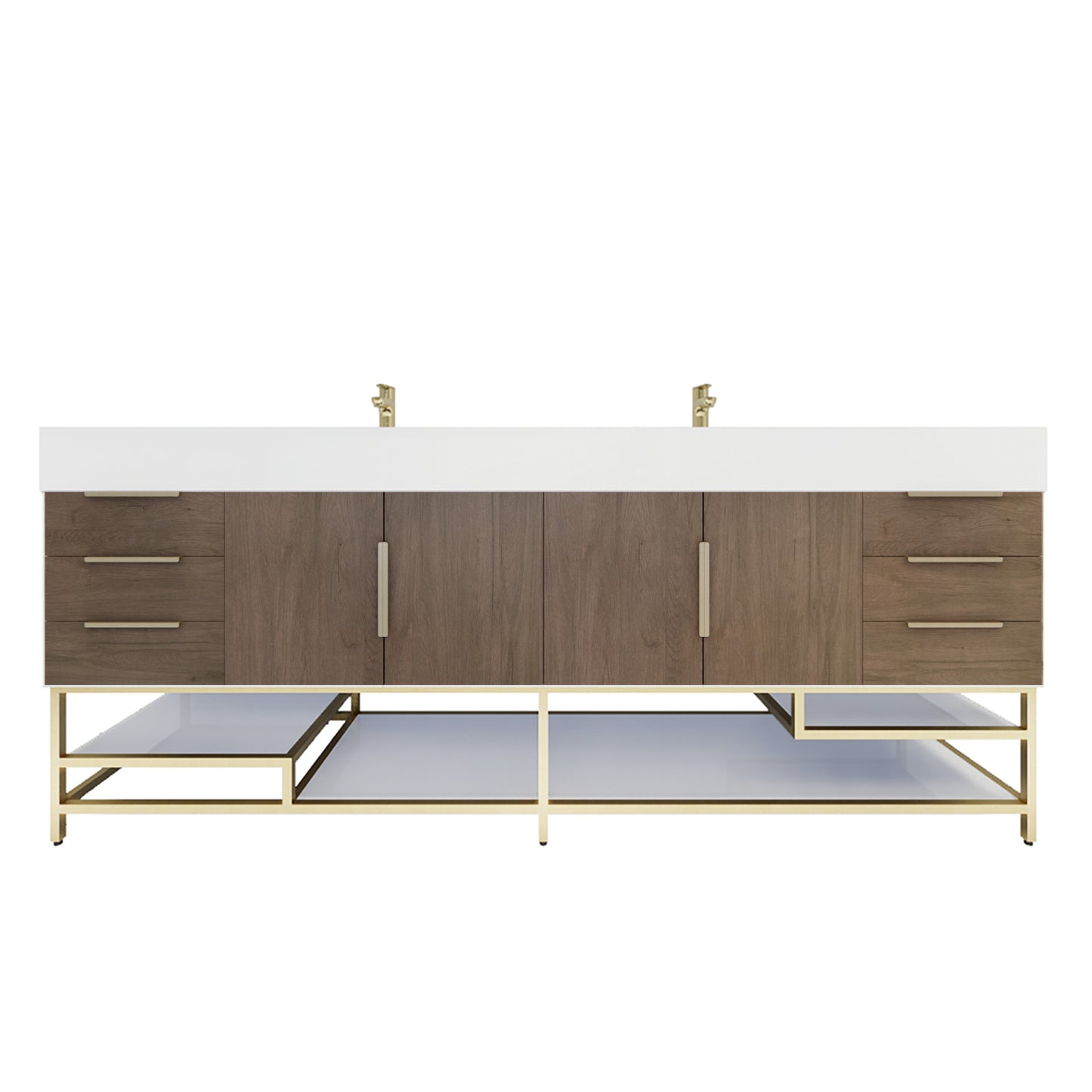 Better Vanity Bethany 24"-48“ Freestanding Bathroom Vanity Reinforced Acrylic Sink Soft Close Doors & Drawers, Fully Assembled