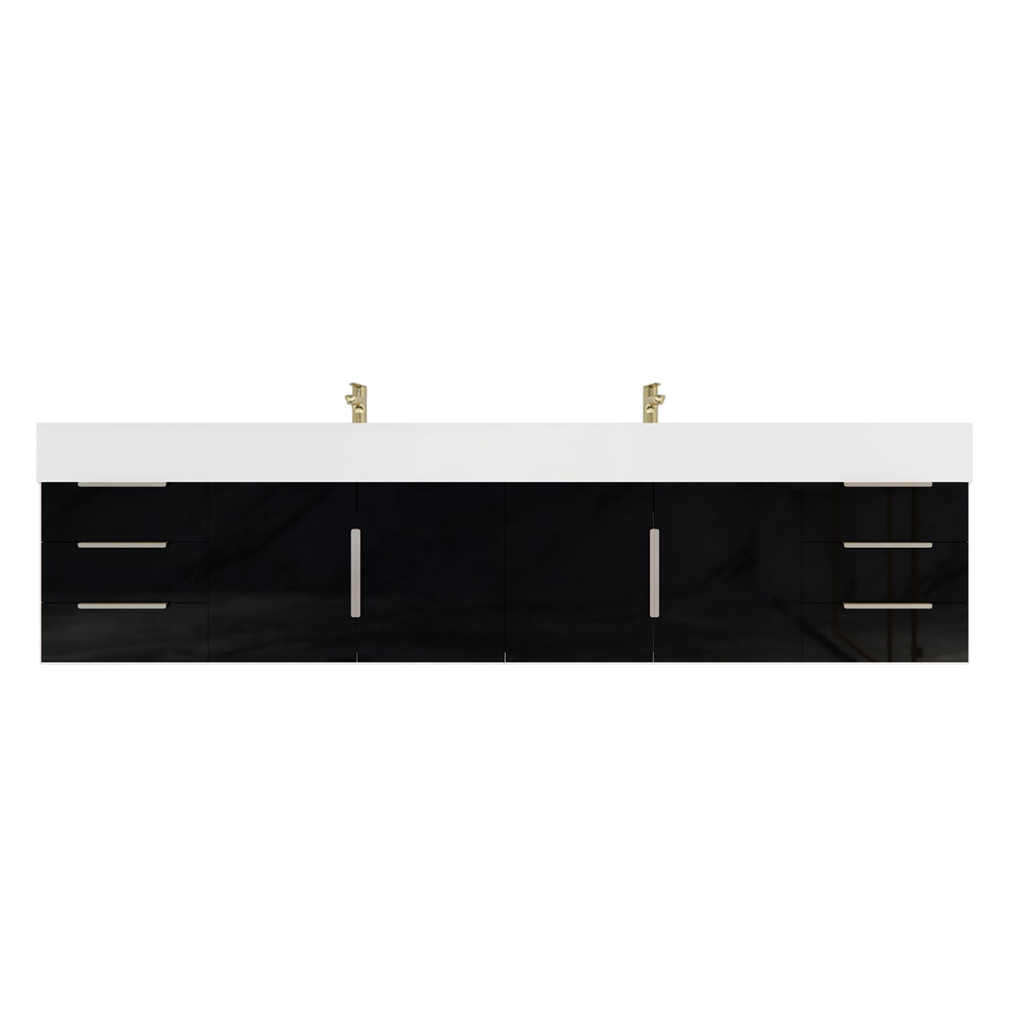 Better Vanity Bethany 24"-48" Floating Bathroom Vanity Reinforced Acrylic Sink Soft Close Doors & Drawers, Fully Assembled