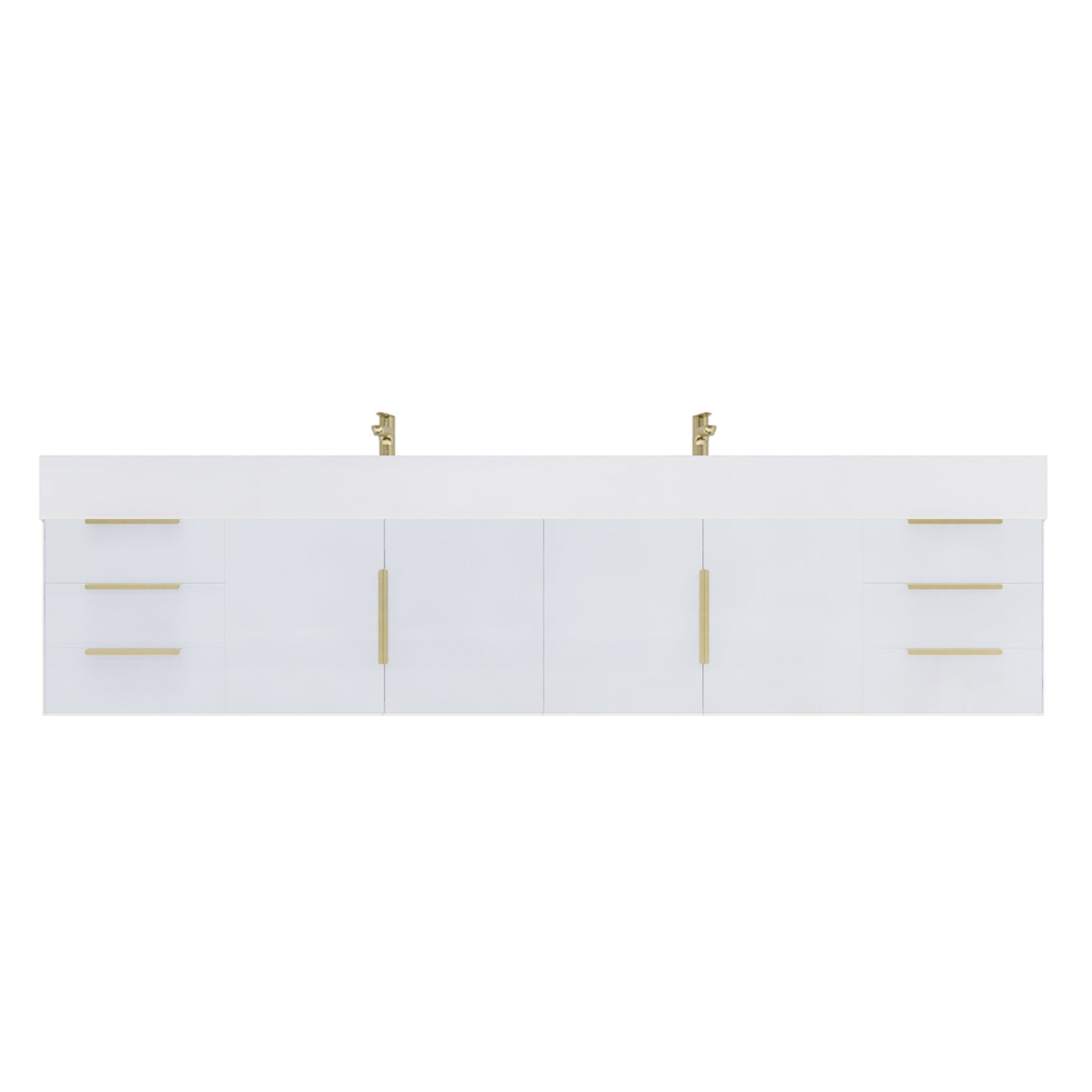 Better Vanity Bethany 24"-48" Floating Bathroom Vanity Reinforced Acrylic Sink Soft Close Doors & Drawers, Fully Assembled