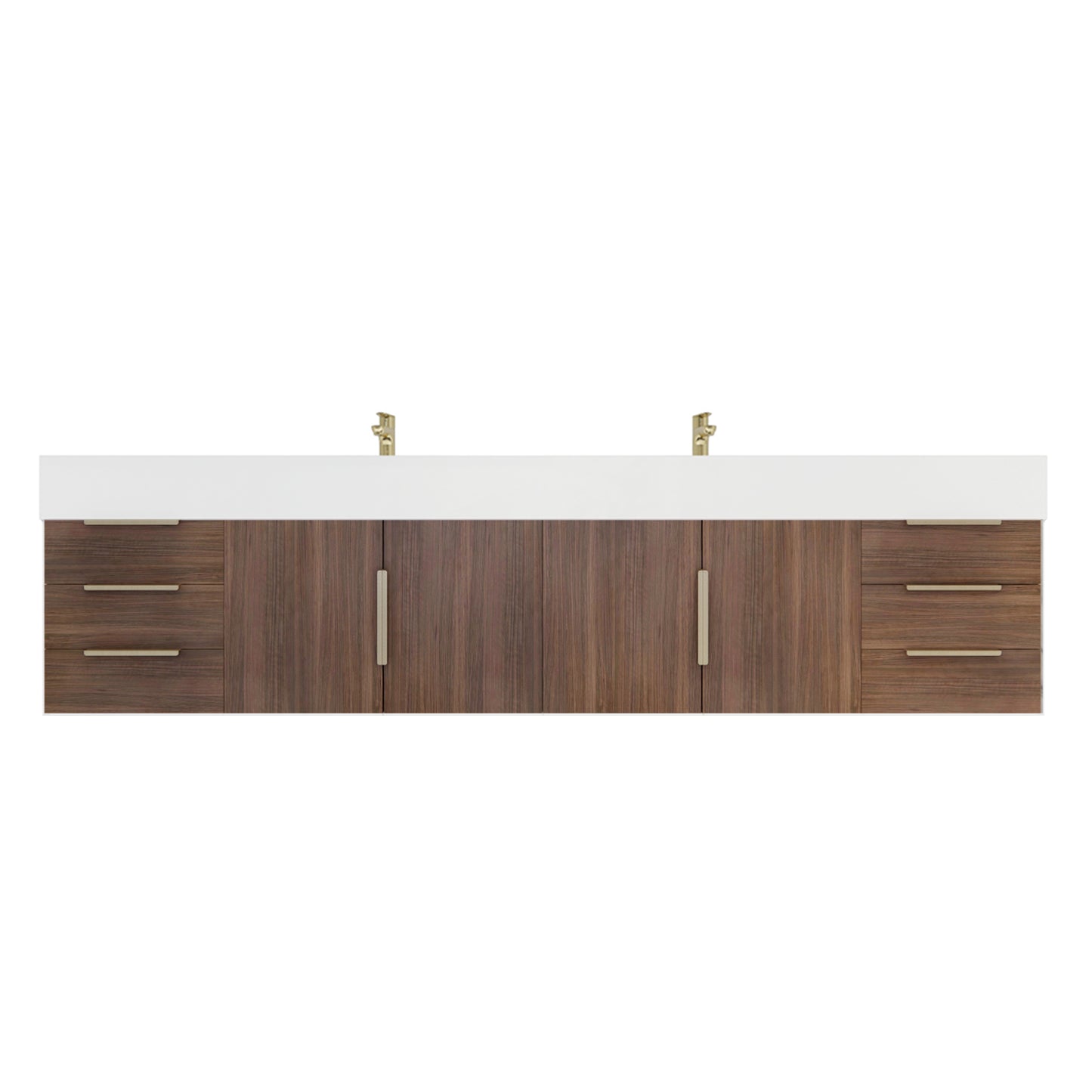 Better Vanity Bethany 24"-48" Floating Bathroom Vanity Reinforced Acrylic Sink Soft Close Doors & Drawers, Fully Assembled