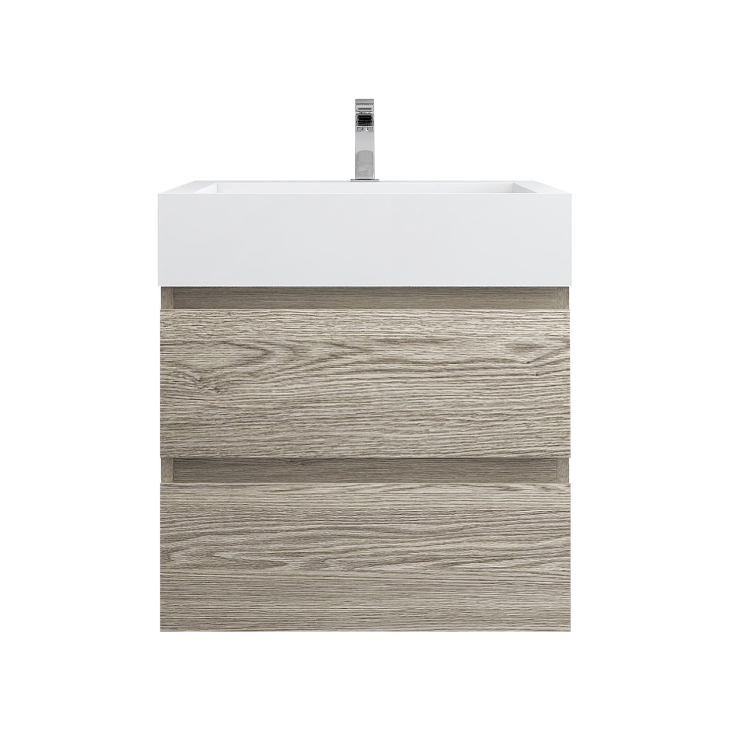 Better Vanity BOW 24"-48" Single Sink Floating Bathroom Vanity Reinforced Acrylic Sink Soft Close Doors & Drawers, Fully Assembled