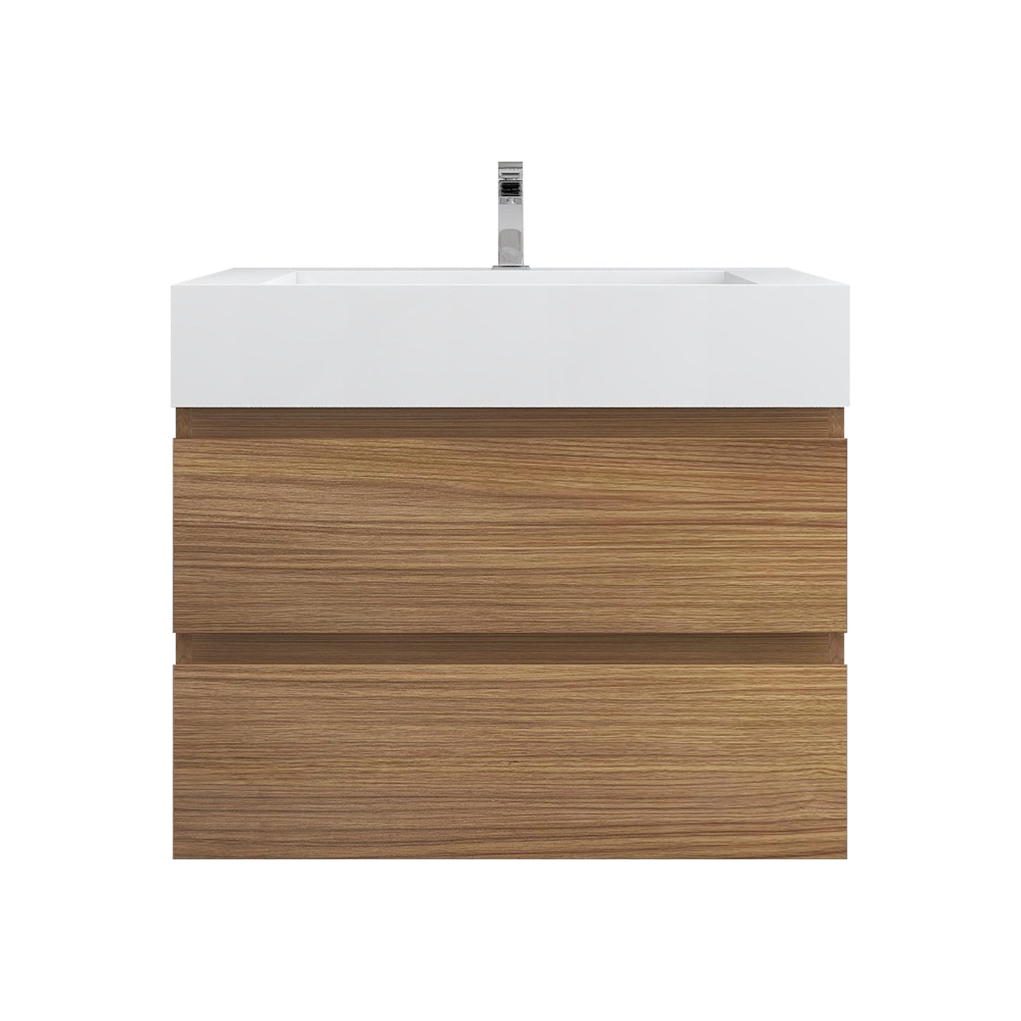 Better Vanity BOW 24"-48" Single Sink Floating Bathroom Vanity Reinforced Acrylic Sink Soft Close Doors & Drawers, Fully Assembled