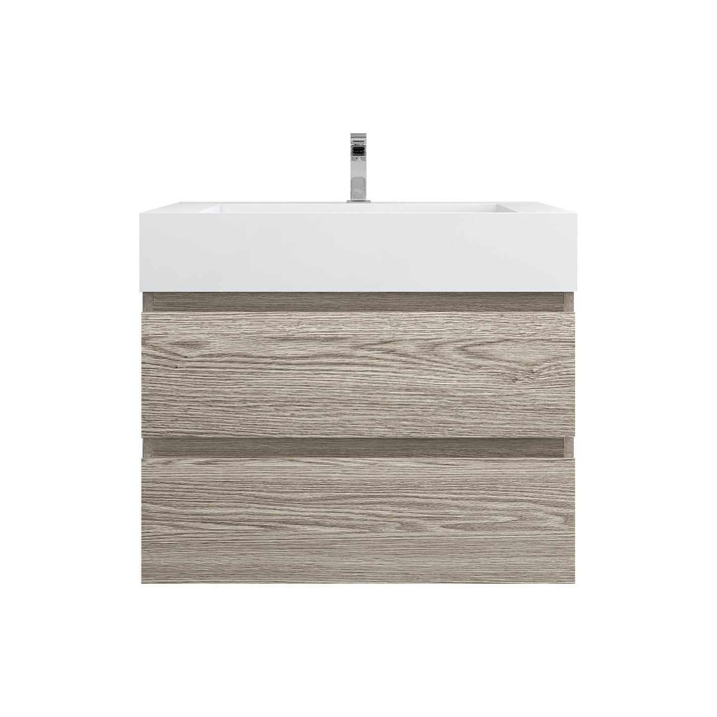 Better Vanity BOW 24"-48" Single Sink Floating Bathroom Vanity Reinforced Acrylic Sink Soft Close Doors & Drawers, Fully Assembled