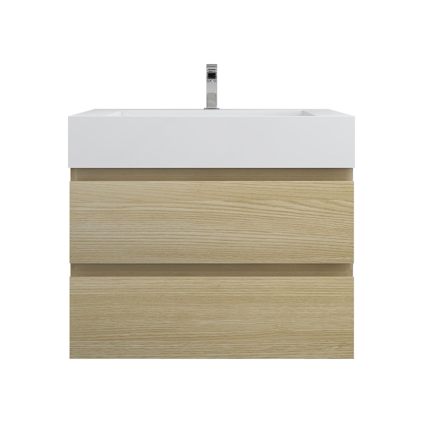 Better Vanity BOW 24"-48" Single Sink Floating Bathroom Vanity Reinforced Acrylic Sink Soft Close Doors & Drawers, Fully Assembled