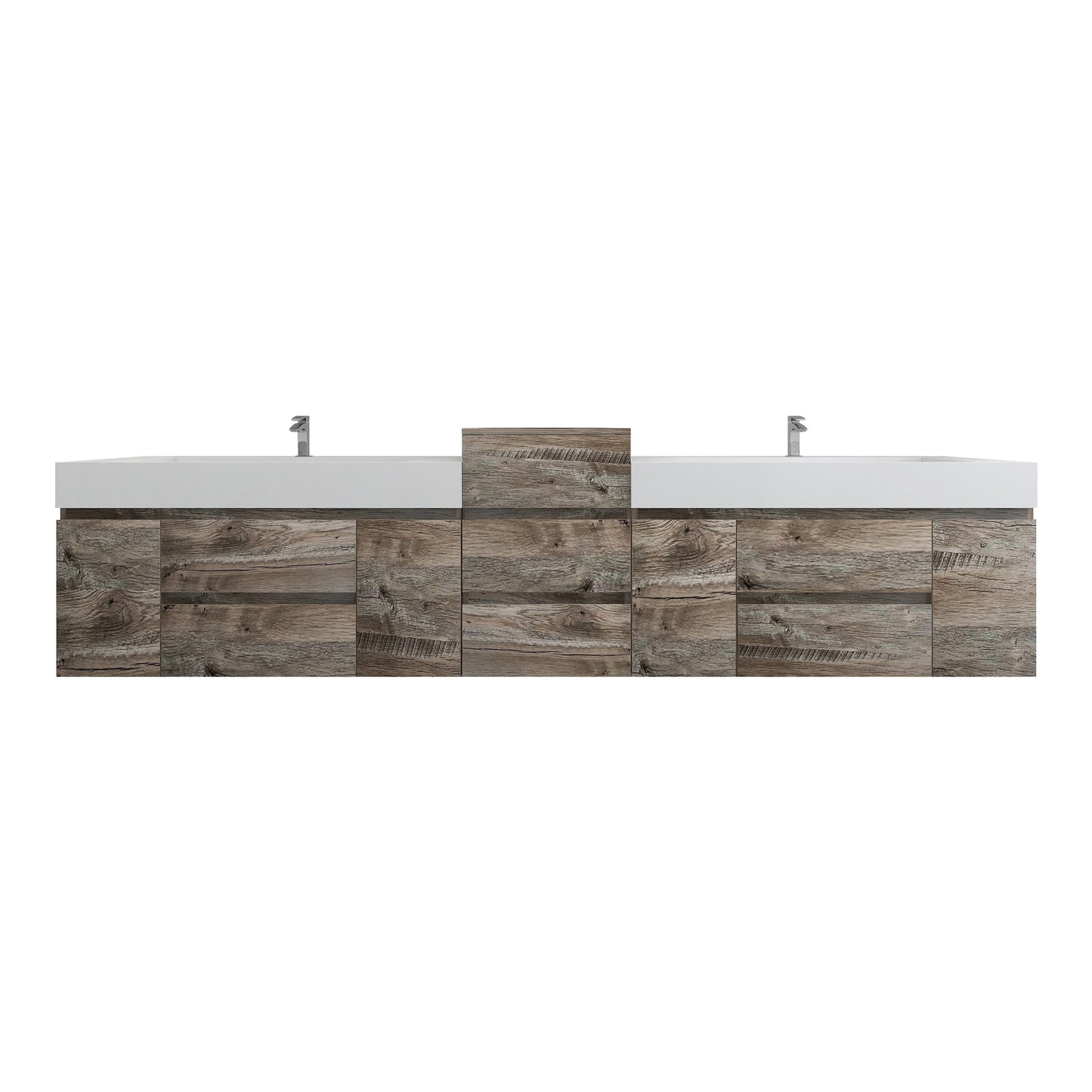 Better Vanity BOW 24"-48" Single Sink Floating Bathroom Vanity Reinforced Acrylic Sink Soft Close Doors & Drawers, Fully Assembled