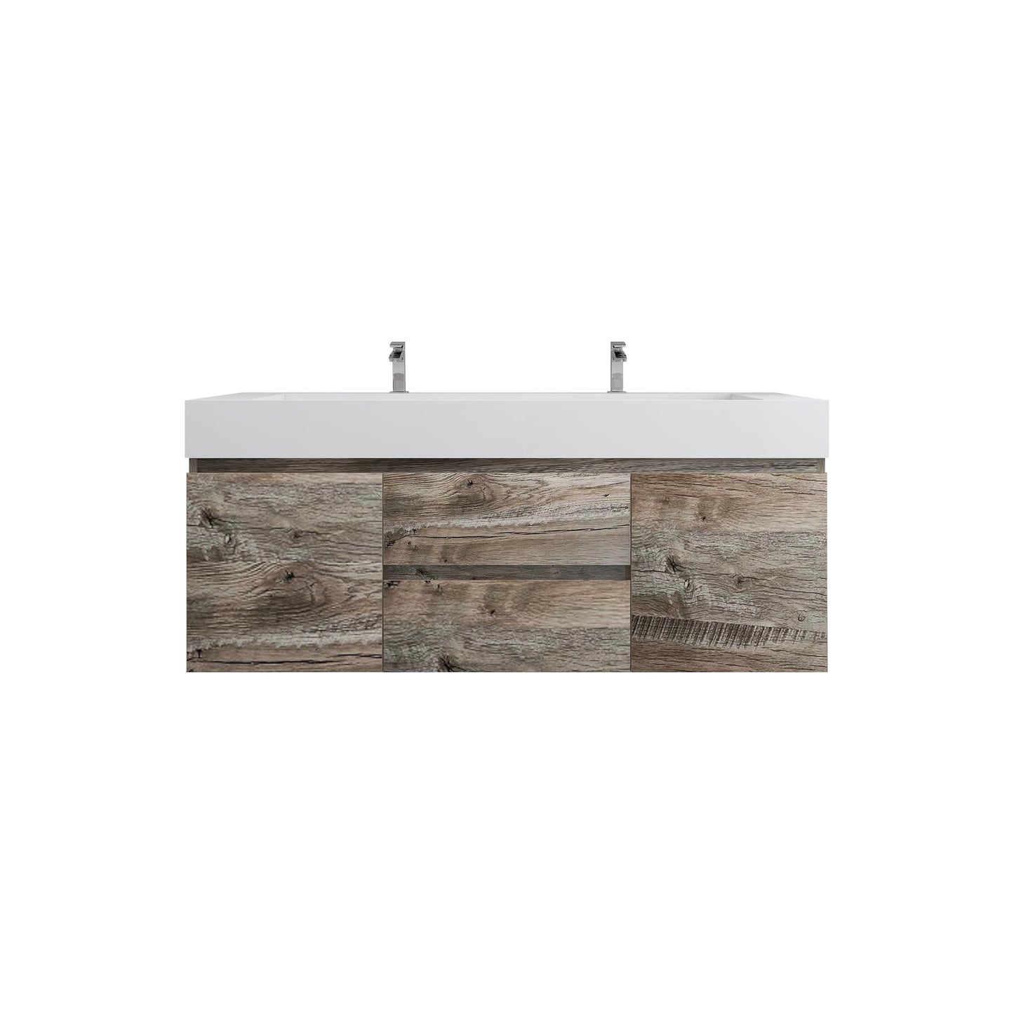 Better Vanity BOW 24"-48" Single Sink Floating Bathroom Vanity Reinforced Acrylic Sink Soft Close Doors & Drawers, Fully Assembled