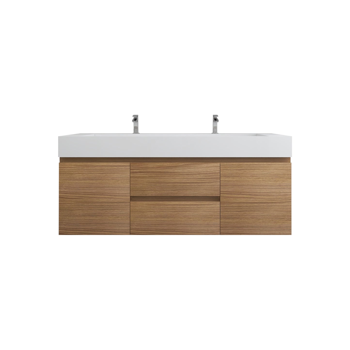 Better Vanity BOW 24"-48" Single Sink Floating Bathroom Vanity Reinforced Acrylic Sink Soft Close Doors & Drawers, Fully Assembled