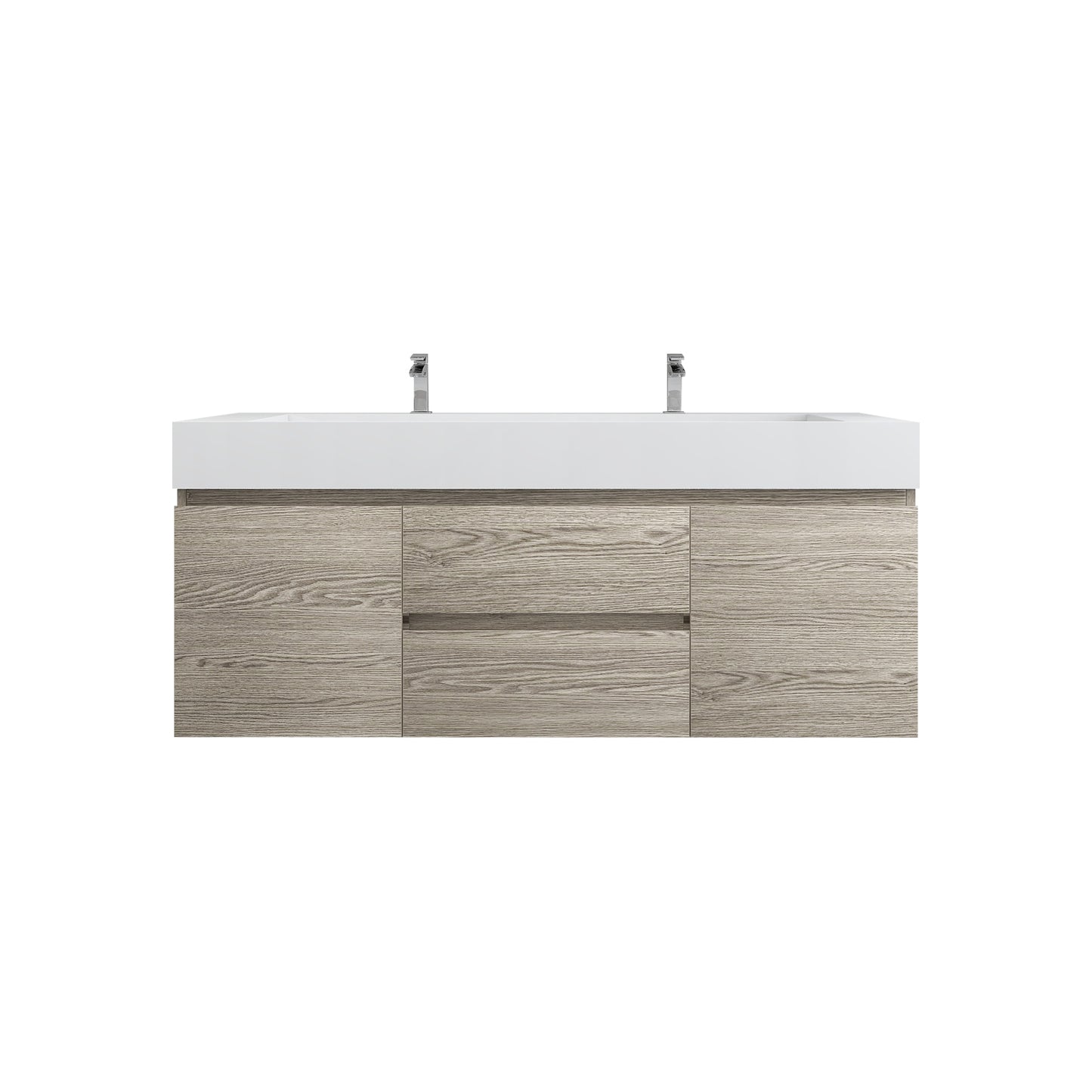 Better Vanity BOW 24"-48" Single Sink Floating Bathroom Vanity Reinforced Acrylic Sink Soft Close Doors & Drawers, Fully Assembled