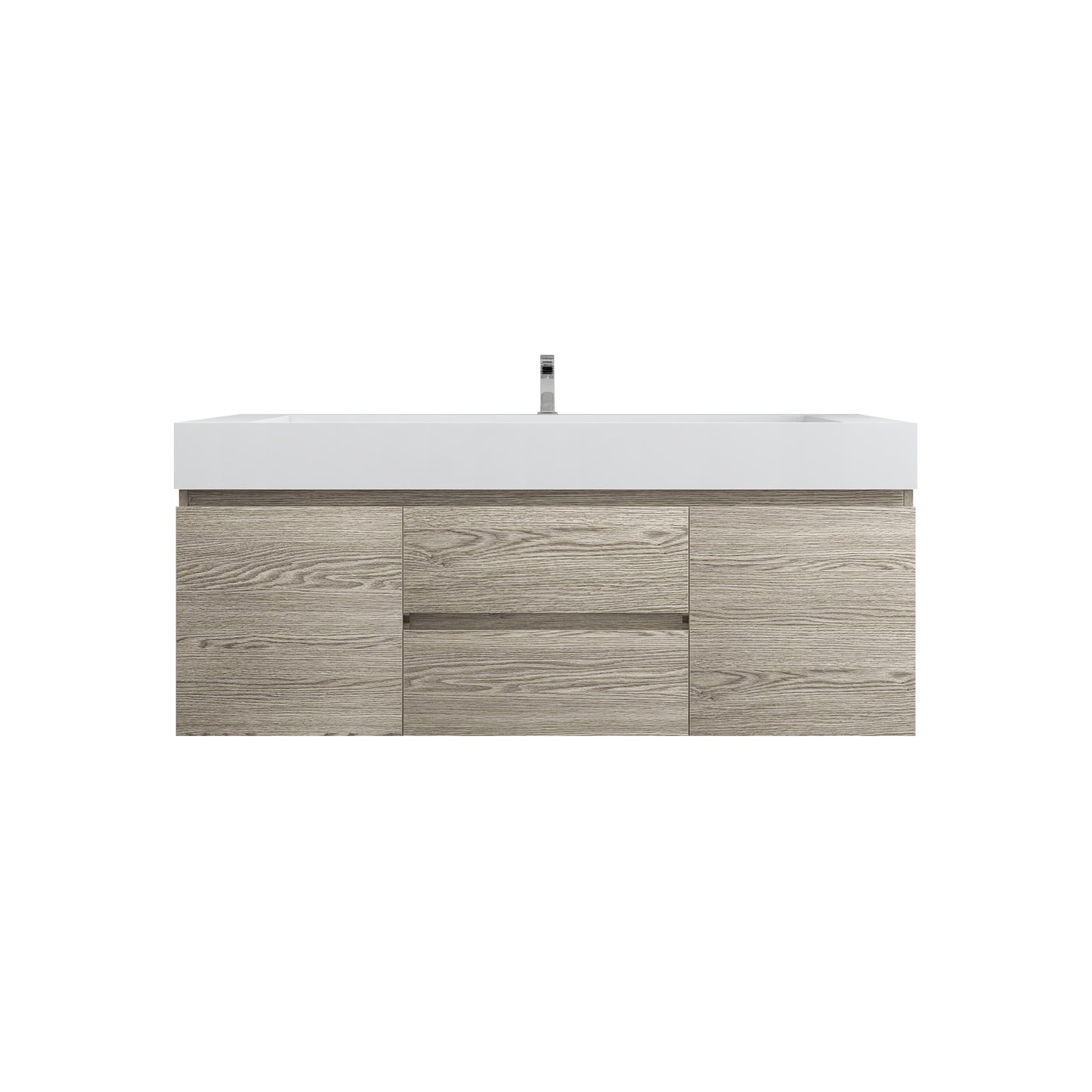 Better Vanity BOW 24"-48" Single Sink Floating Bathroom Vanity Reinforced Acrylic Sink Soft Close Doors & Drawers, Fully Assembled