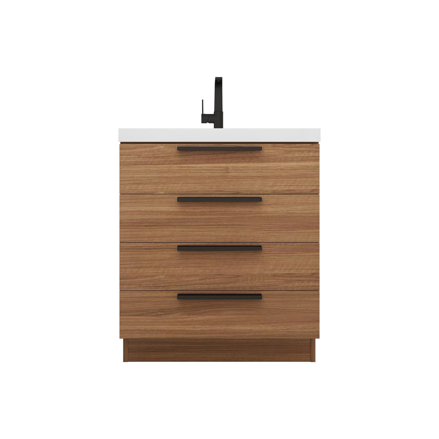 Better Vanity Carla 24" -84" Freestanding Bathroom Vanity with Reinforced Acrylic Sink, Soft-Close Doors & Drawers, Fully Assembled