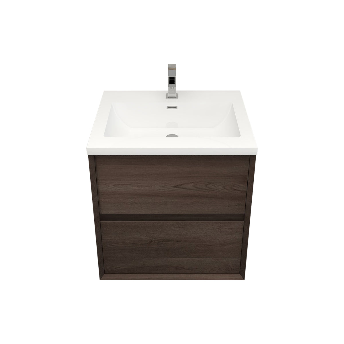 Better Vanity Kingdee 24"-84” Wall-Mounted Floating Bathroom Vanity with Reinforced Acrylic Single Basin Sink, Soft-Close Drawers, Fully Assembled