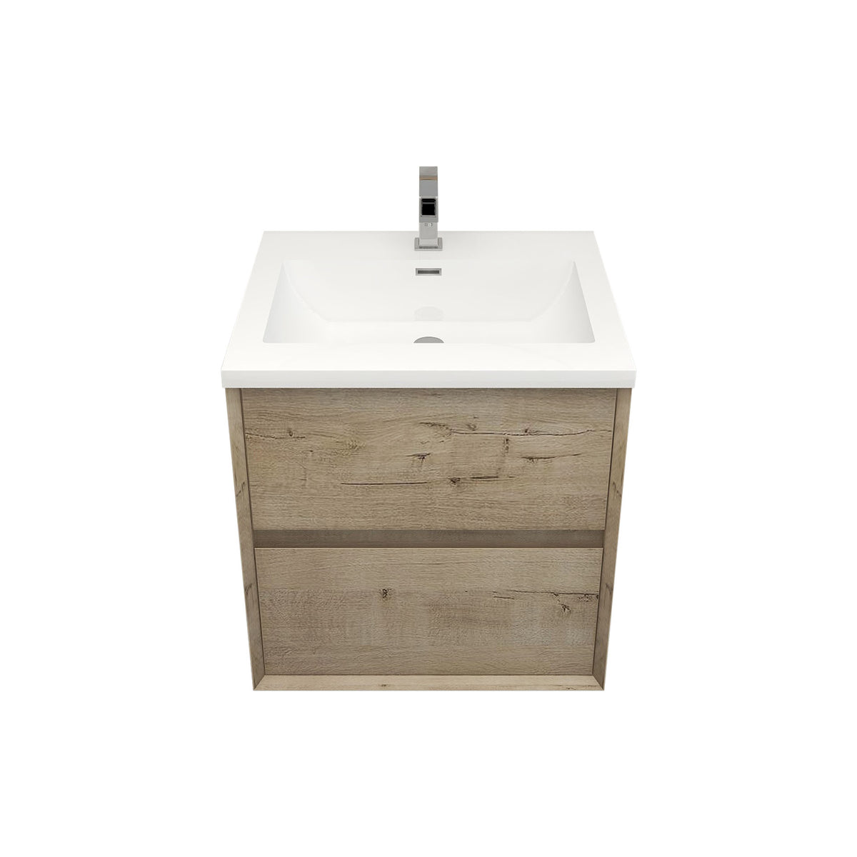 Better Vanity Kingdee 24"-84” Wall-Mounted Floating Bathroom Vanity with Reinforced Acrylic Single Basin Sink, Soft-Close Drawers, Fully Assembled