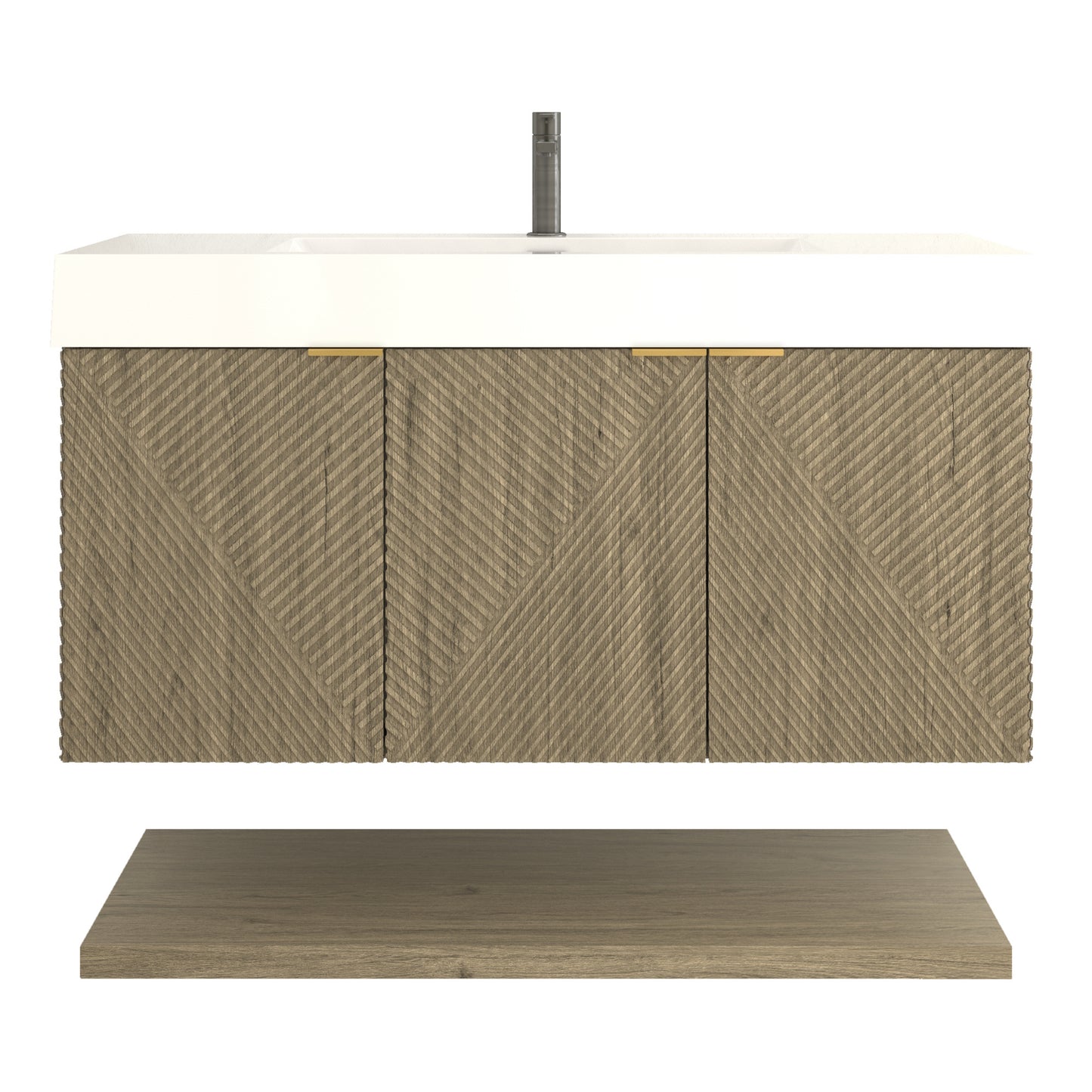 Better Vanity Stella 24"-84“ Floating Bathroom Vanity Reinforced Acrylic Sink Soft Close Doors & Drawers, Fully Assembled