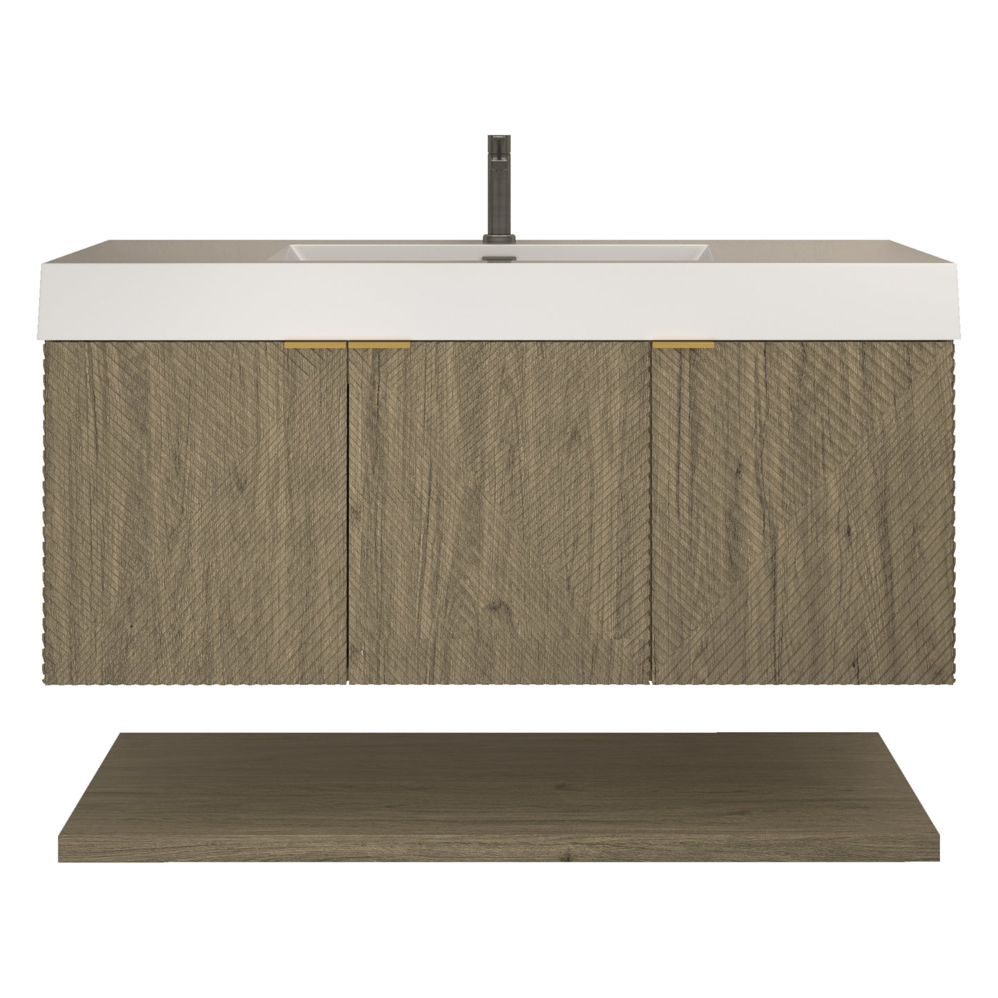 Better Vanity Stella 24"-84“ Floating Bathroom Vanity Reinforced Acrylic Sink Soft Close Doors & Drawers, Fully Assembled