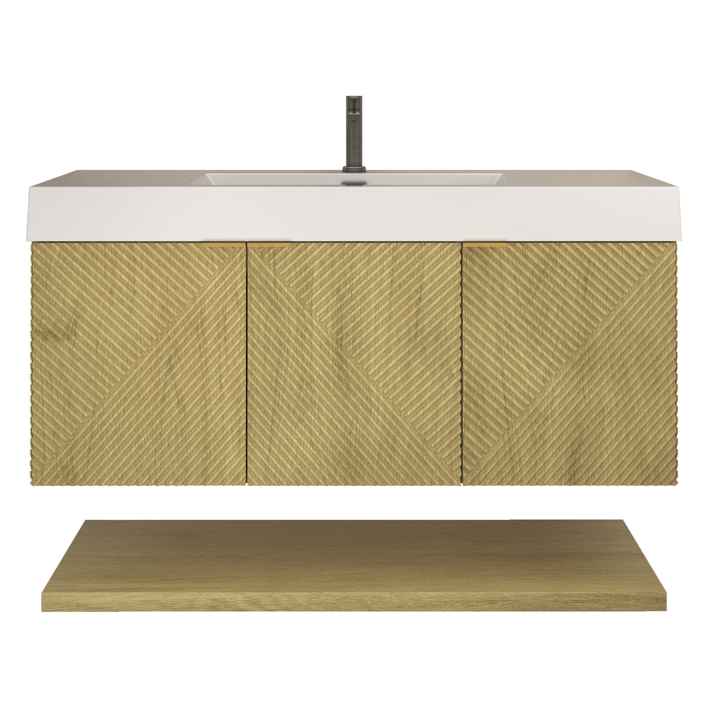 Better Vanity Stella 24"-84“ Floating Bathroom Vanity Reinforced Acrylic Sink Soft Close Doors & Drawers, Fully Assembled