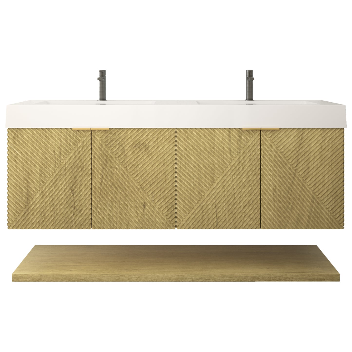 Better Vanity Stella 24"-84“ Floating Bathroom Vanity Reinforced Acrylic Sink Soft Close Doors & Drawers, Fully Assembled