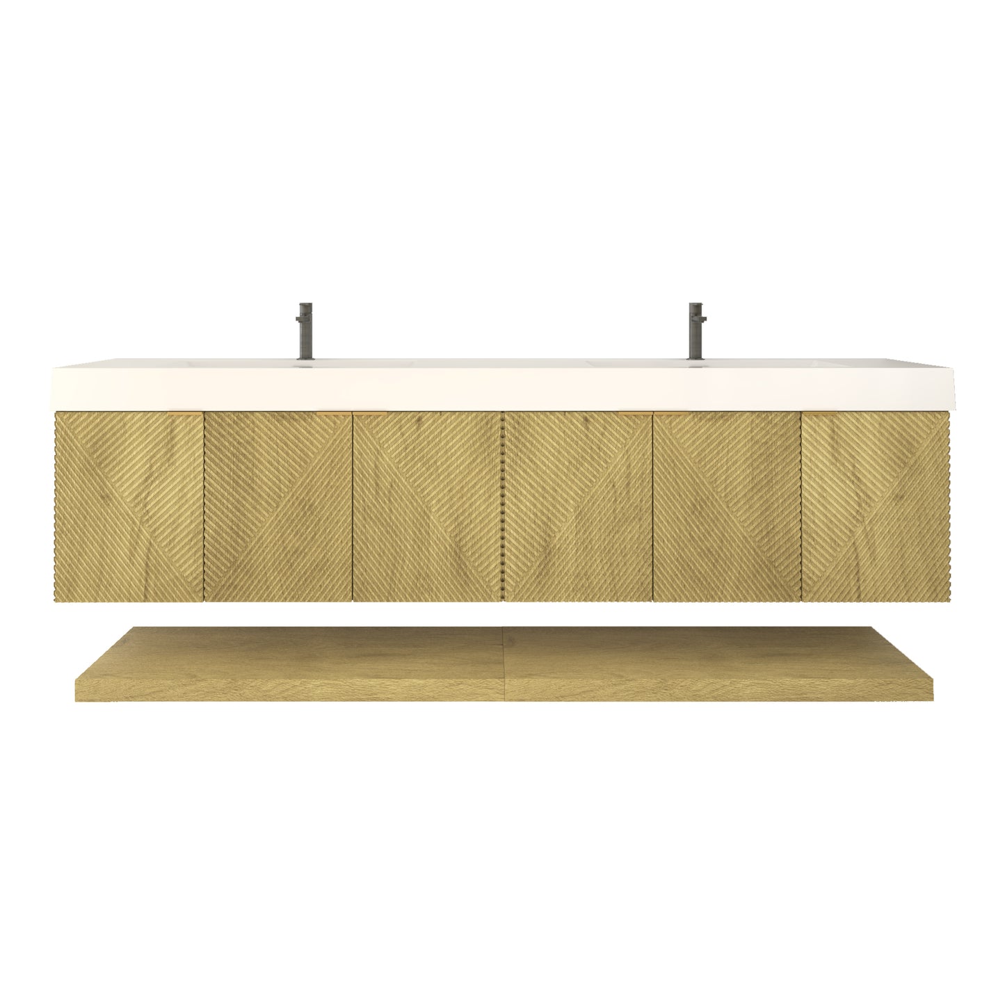 Better Vanity Stella 24"-84“ Floating Bathroom Vanity Reinforced Acrylic Sink Soft Close Doors & Drawers, Fully Assembled