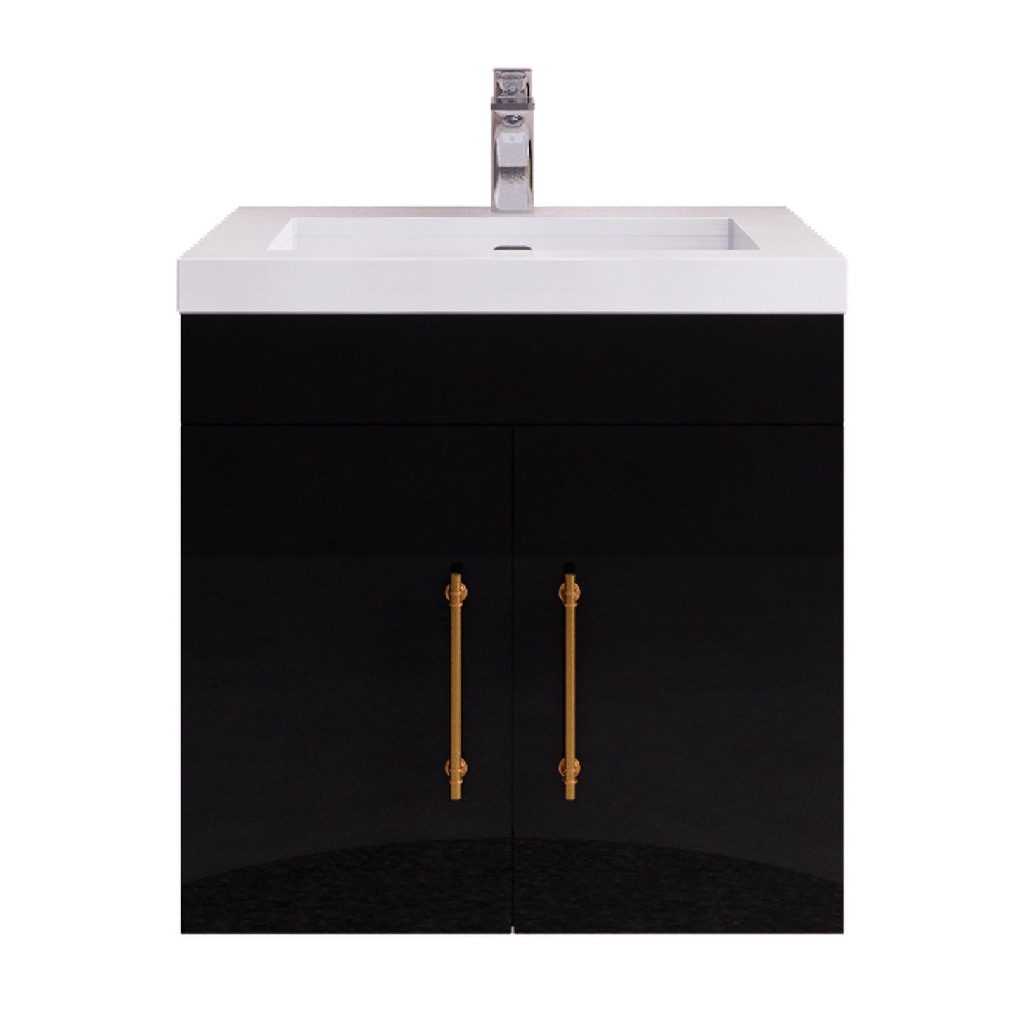 Better Vanity Elsa 24" -48" Wall-Mounted Floating Bathroom Vanity with Reinforced Acrylic Single Sink, Soft-Close Drawers, Fully Assembled