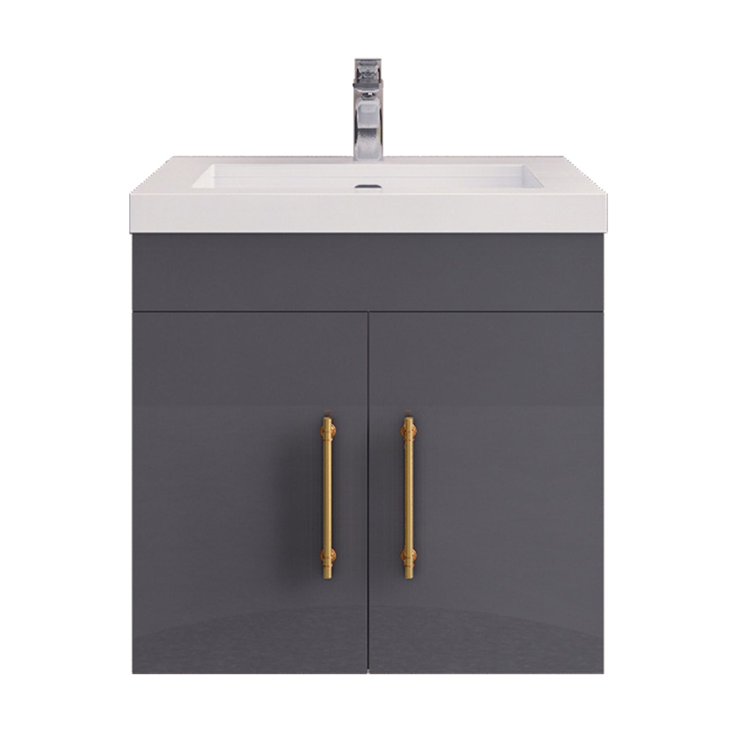 Better Vanity Elsa 24" -48" Wall-Mounted Floating Bathroom Vanity with Reinforced Acrylic Single Sink, Soft-Close Drawers, Fully Assembled