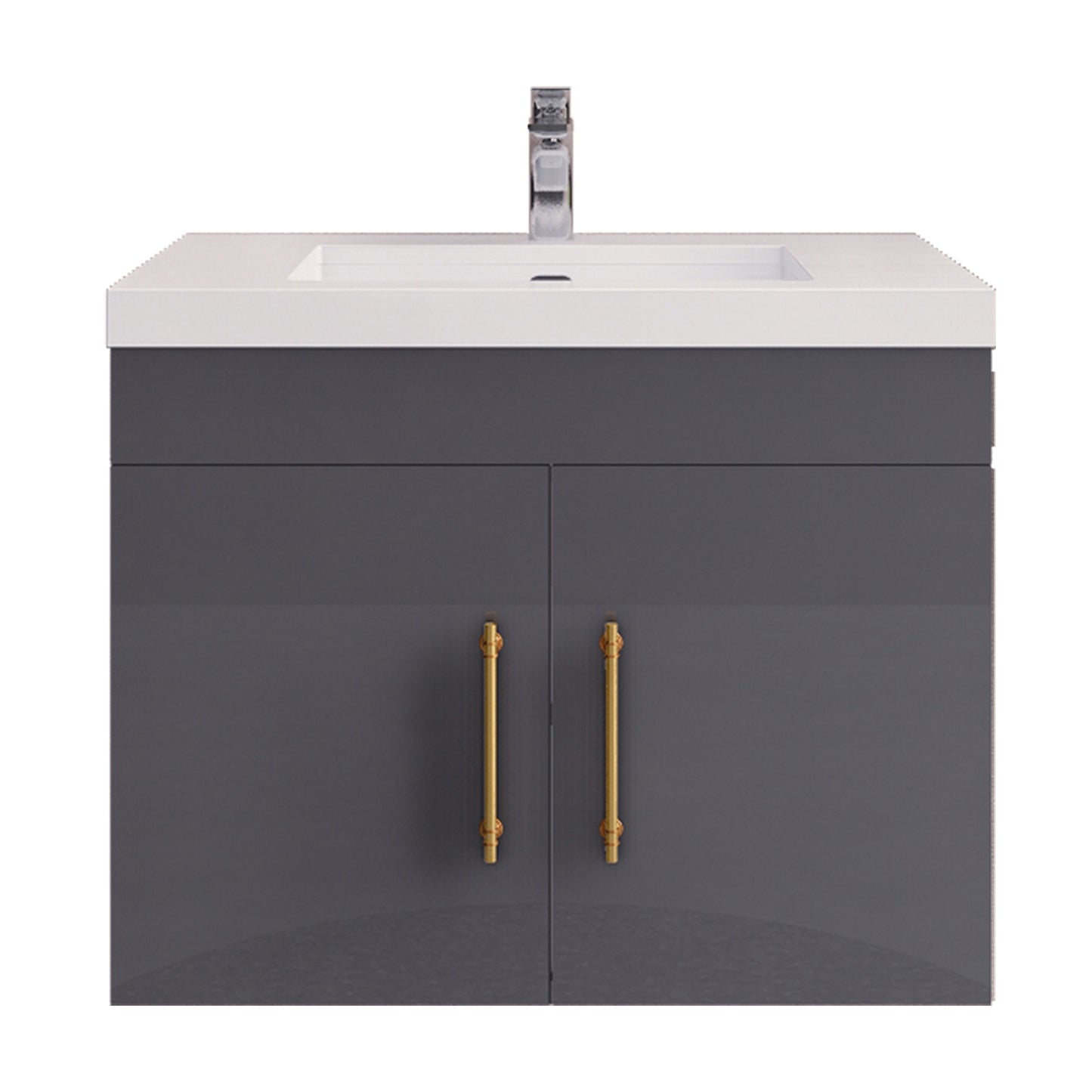 Better Vanity Elsa 24" -48" Wall-Mounted Floating Bathroom Vanity with Reinforced Acrylic Single Sink, Soft-Close Drawers, Fully Assembled