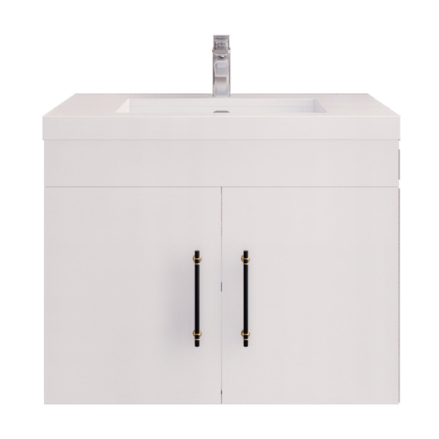 Better Vanity Elsa 24" -48" Wall-Mounted Floating Bathroom Vanity with Reinforced Acrylic Single Sink, Soft-Close Drawers, Fully Assembled