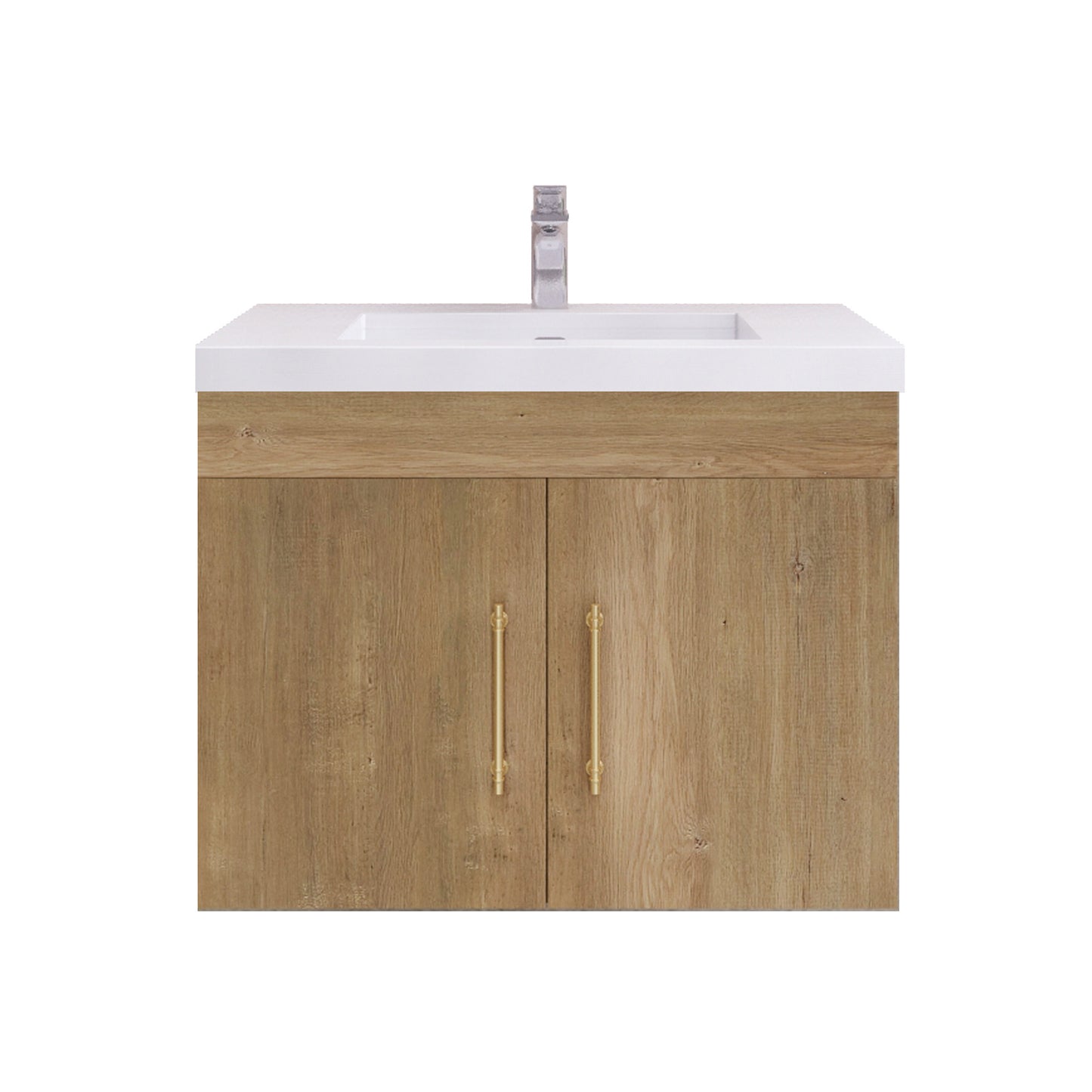 Better Vanity Elsa 24" -48" Wall-Mounted Floating Bathroom Vanity with Reinforced Acrylic Single Sink, Soft-Close Drawers, Fully Assembled