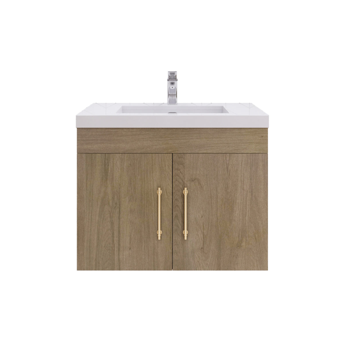 Better Vanity Elsa 24" -48" Wall-Mounted Floating Bathroom Vanity with Reinforced Acrylic Single Sink, Soft-Close Drawers, Fully Assembled