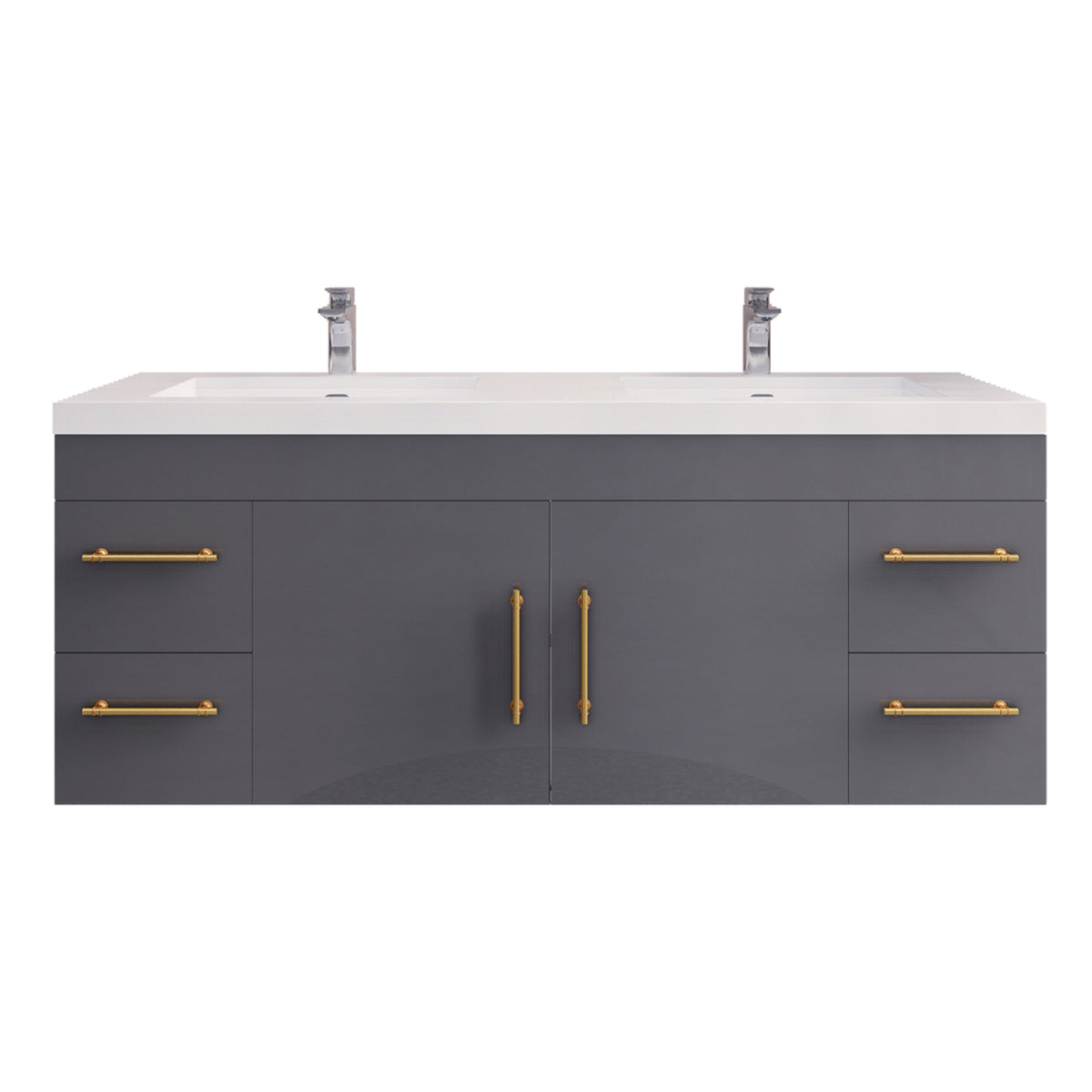Better Vanity Elsa 24" -48" Wall-Mounted Floating Bathroom Vanity with Reinforced Acrylic Single Sink, Soft-Close Drawers, Fully Assembled