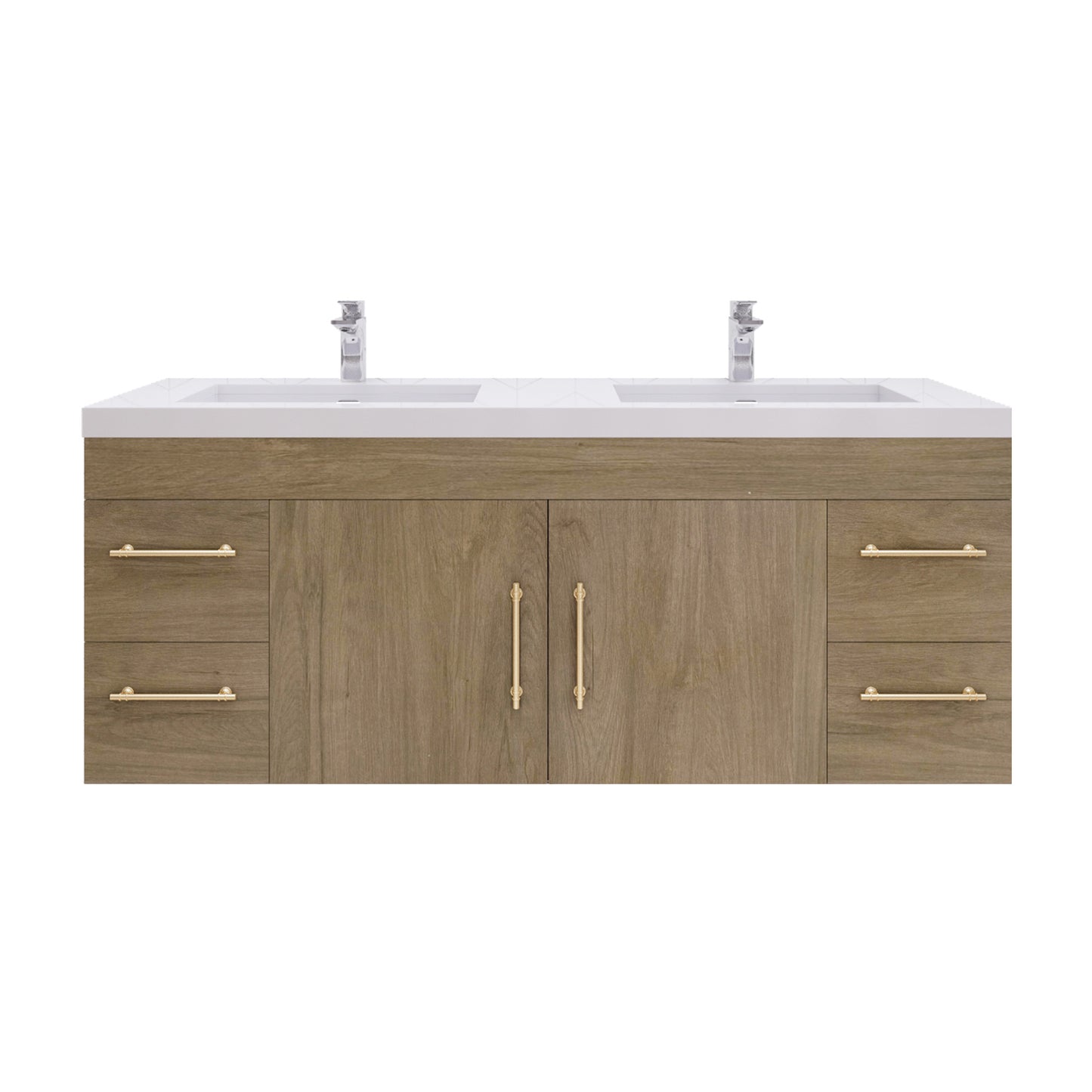 Better Vanity Elsa 24" -48" Wall-Mounted Floating Bathroom Vanity with Reinforced Acrylic Single Sink, Soft-Close Drawers, Fully Assembled