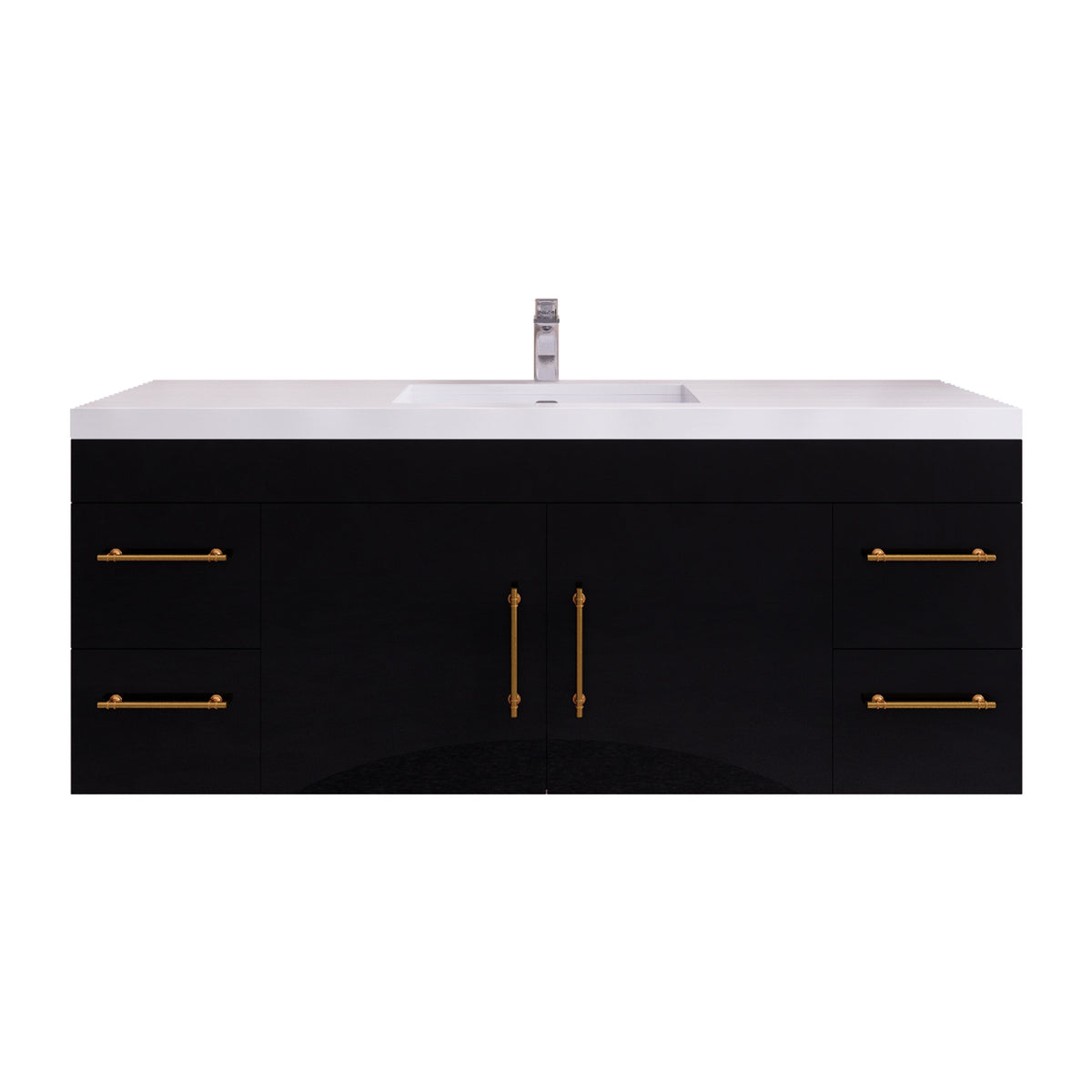 Better Vanity Elsa 24" -48" Wall-Mounted Floating Bathroom Vanity with Reinforced Acrylic Single Sink, Soft-Close Drawers, Fully Assembled