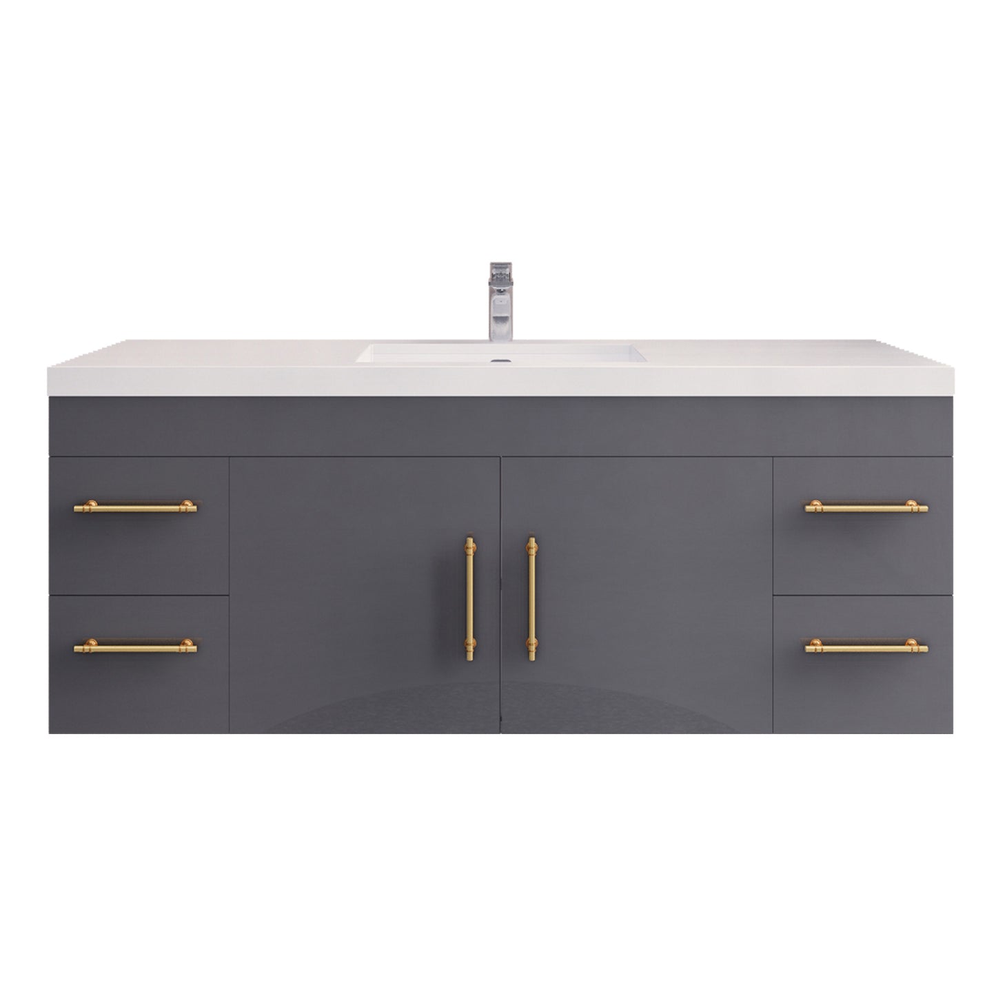 Better Vanity Elsa 24" -48" Wall-Mounted Floating Bathroom Vanity with Reinforced Acrylic Single Sink, Soft-Close Drawers, Fully Assembled