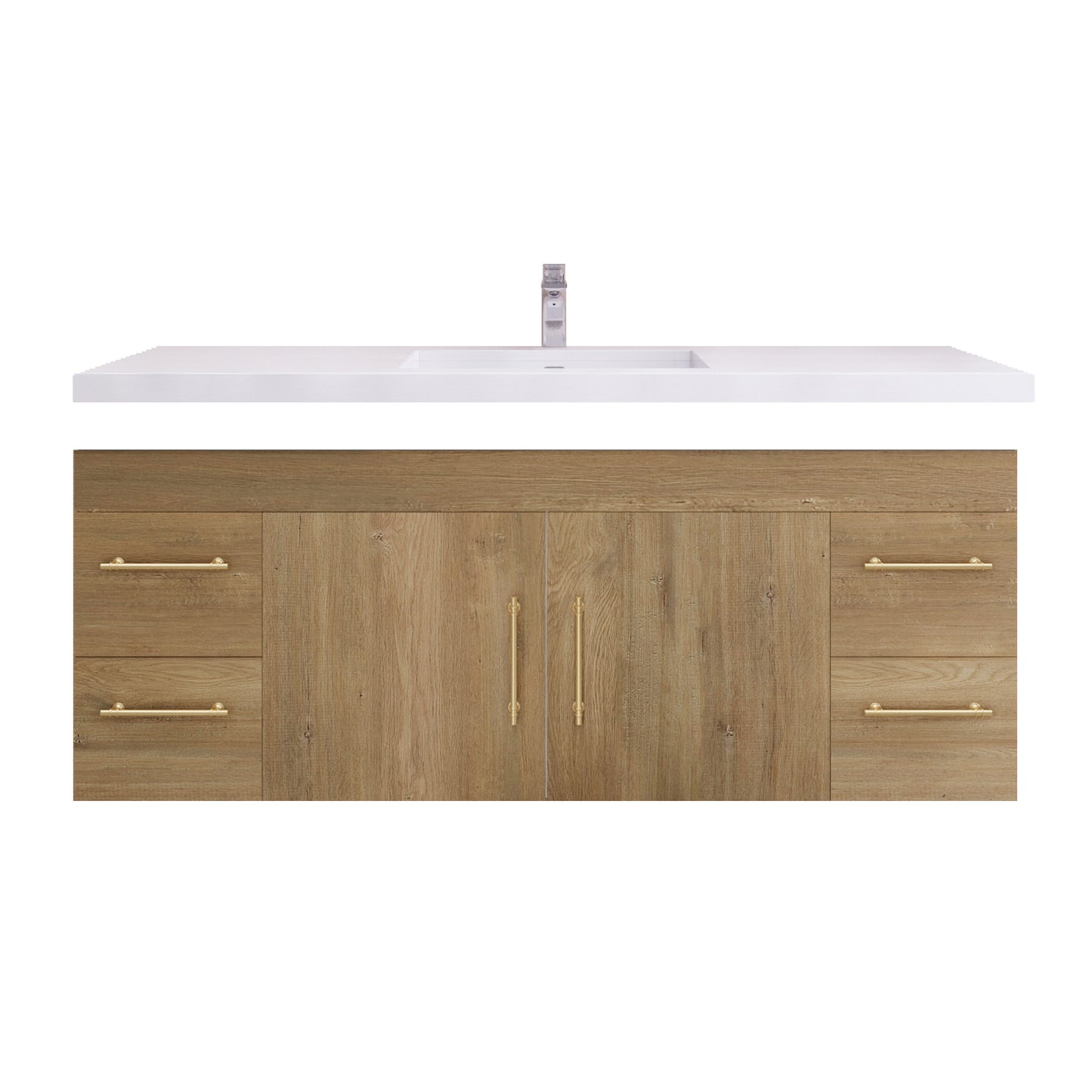 Better Vanity Elsa 24" -48" Wall-Mounted Floating Bathroom Vanity with Reinforced Acrylic Single Sink, Soft-Close Drawers, Fully Assembled