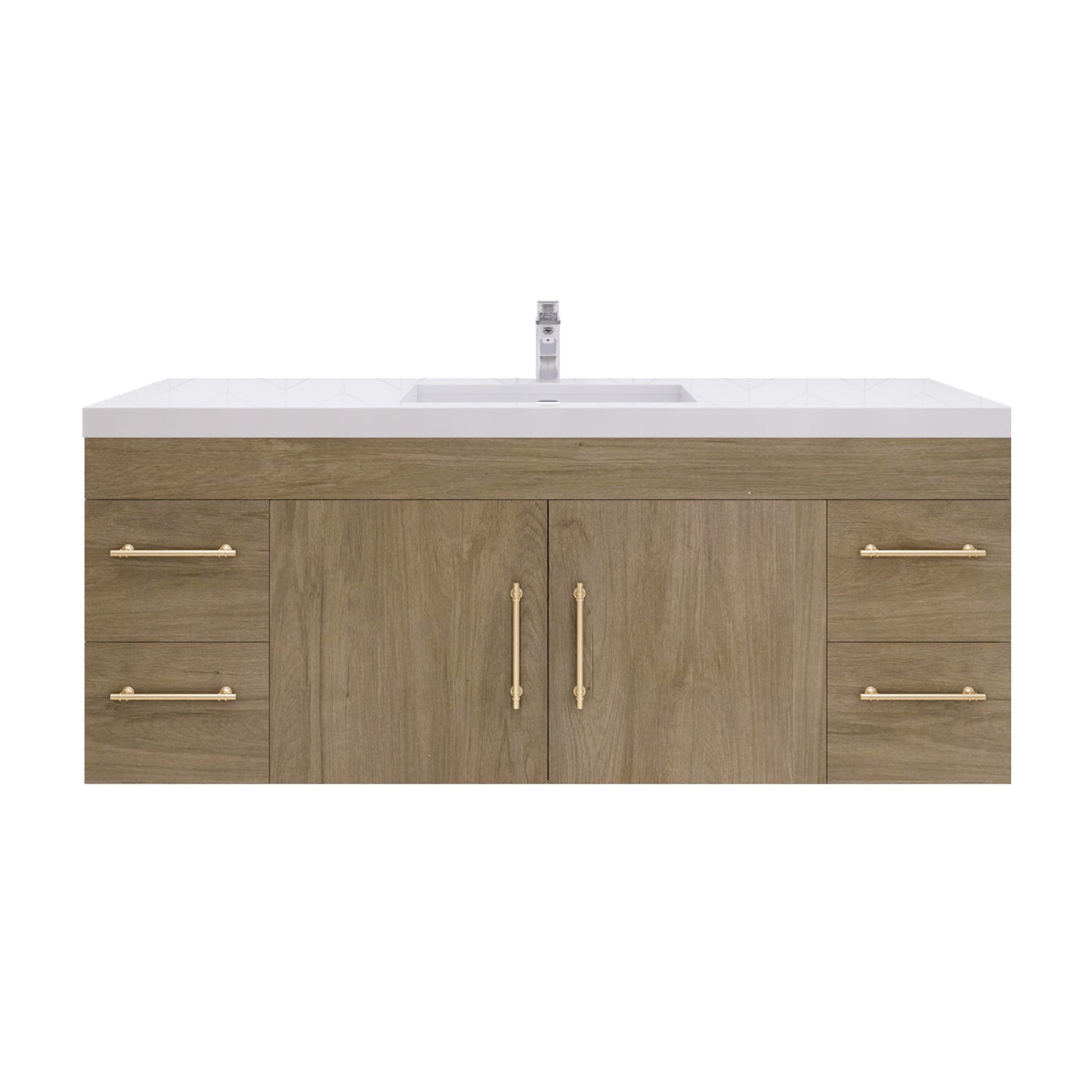 Better Vanity Elsa 24" -48" Wall-Mounted Floating Bathroom Vanity with Reinforced Acrylic Single Sink, Soft-Close Drawers, Fully Assembled