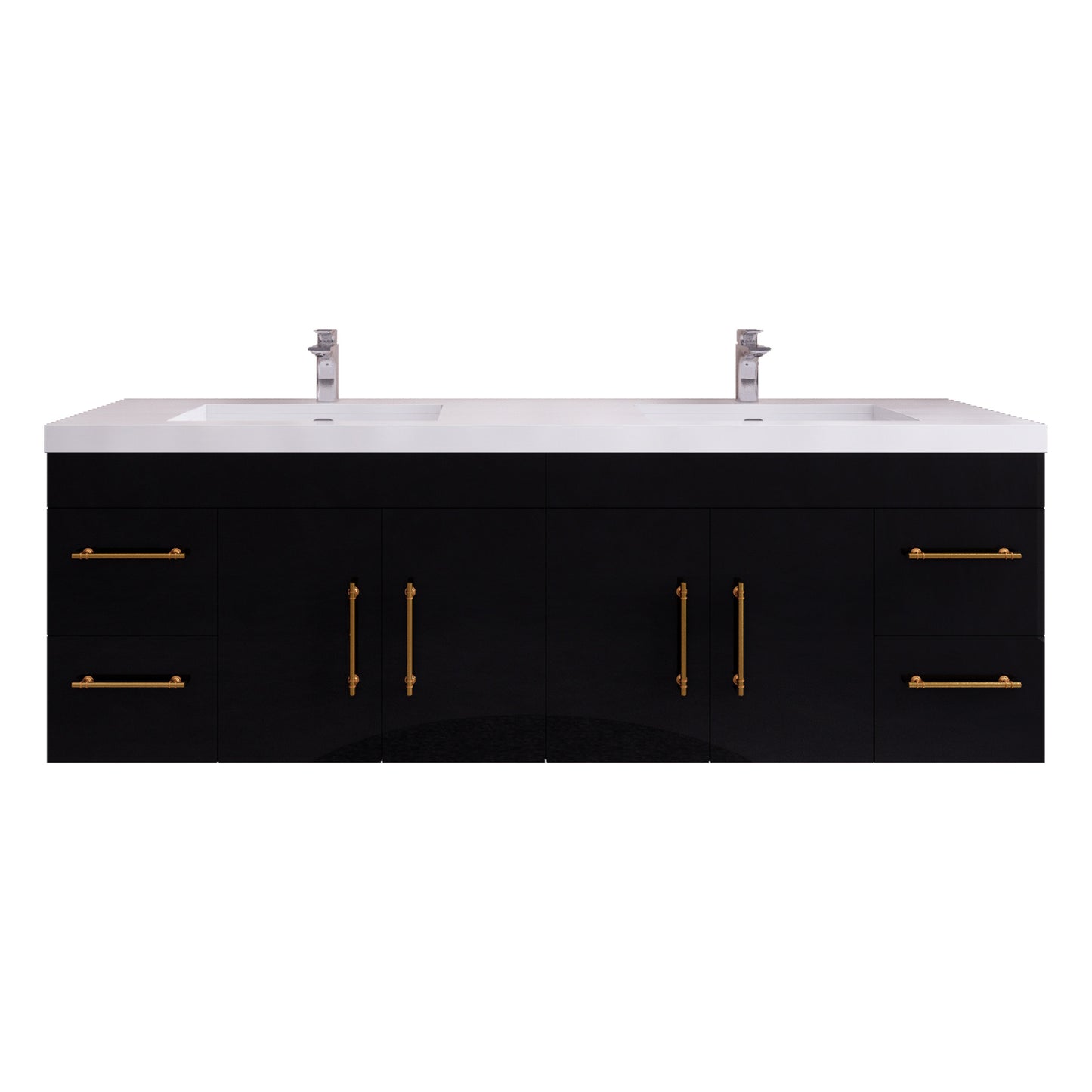 Better Vanity Elsa 24" -48" Wall-Mounted Floating Bathroom Vanity with Reinforced Acrylic Single Sink, Soft-Close Drawers, Fully Assembled